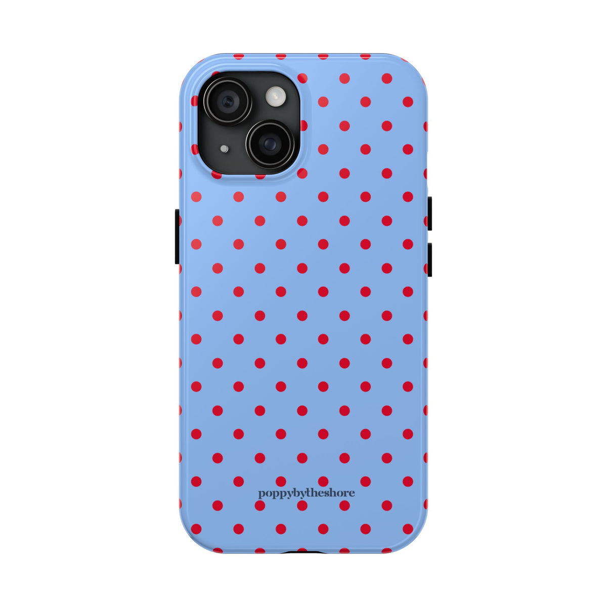 Poppy Blue & Red Polka Dot Phone Case