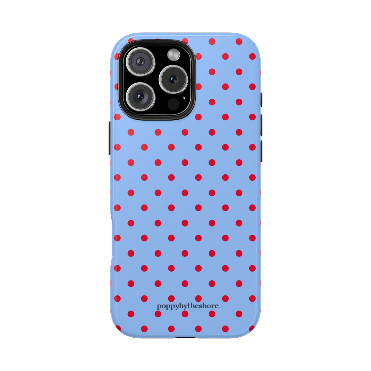 Poppy Blue & Red Polka Dot Phone Case