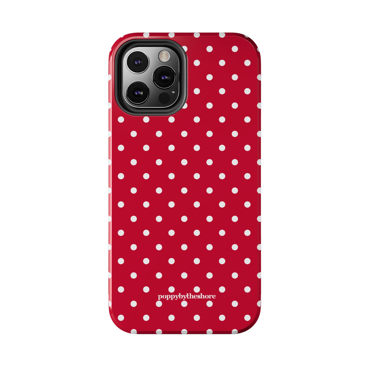 Poppy Red Polka Dot Phone Case