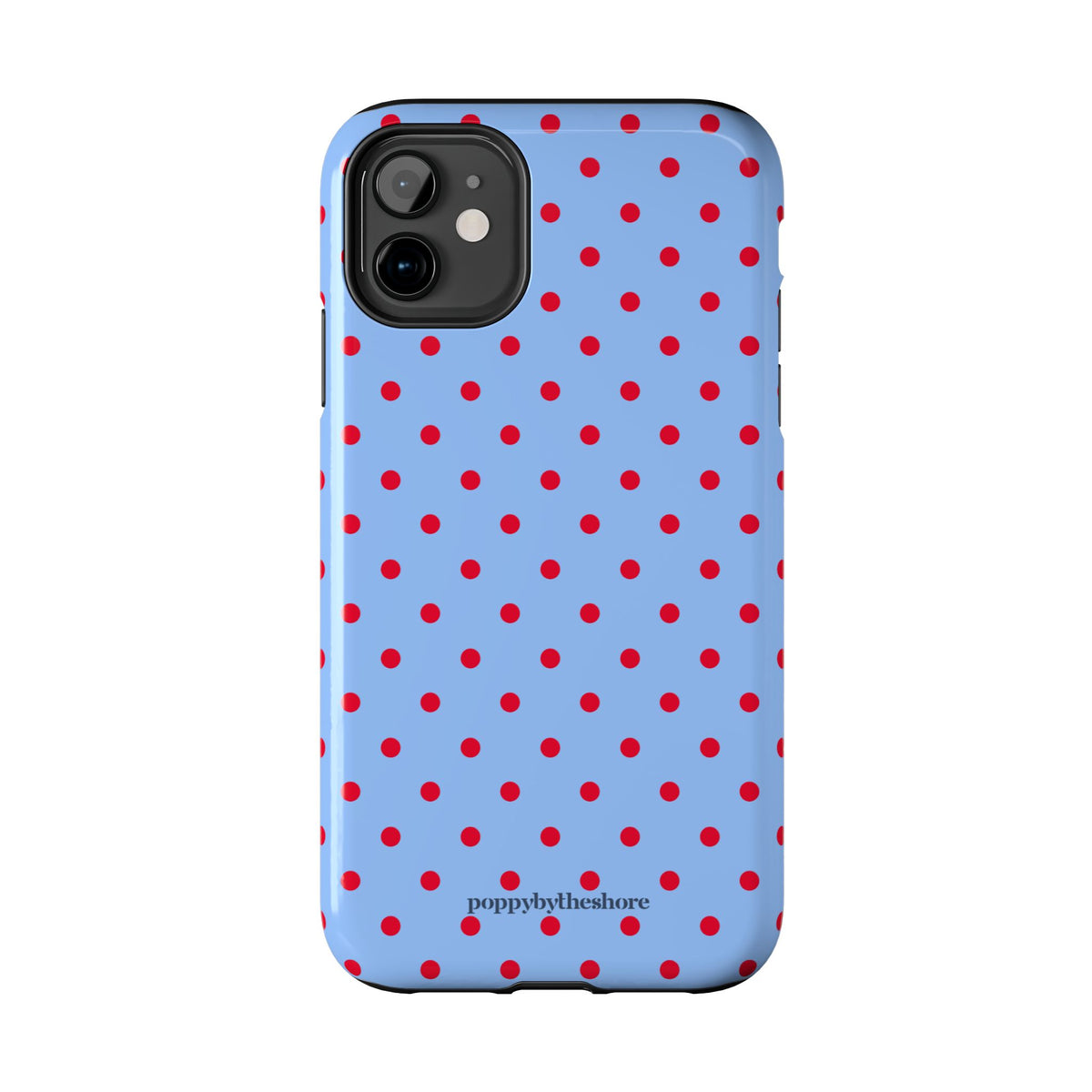 Poppy Blue & Red Polka Dot Phone Case