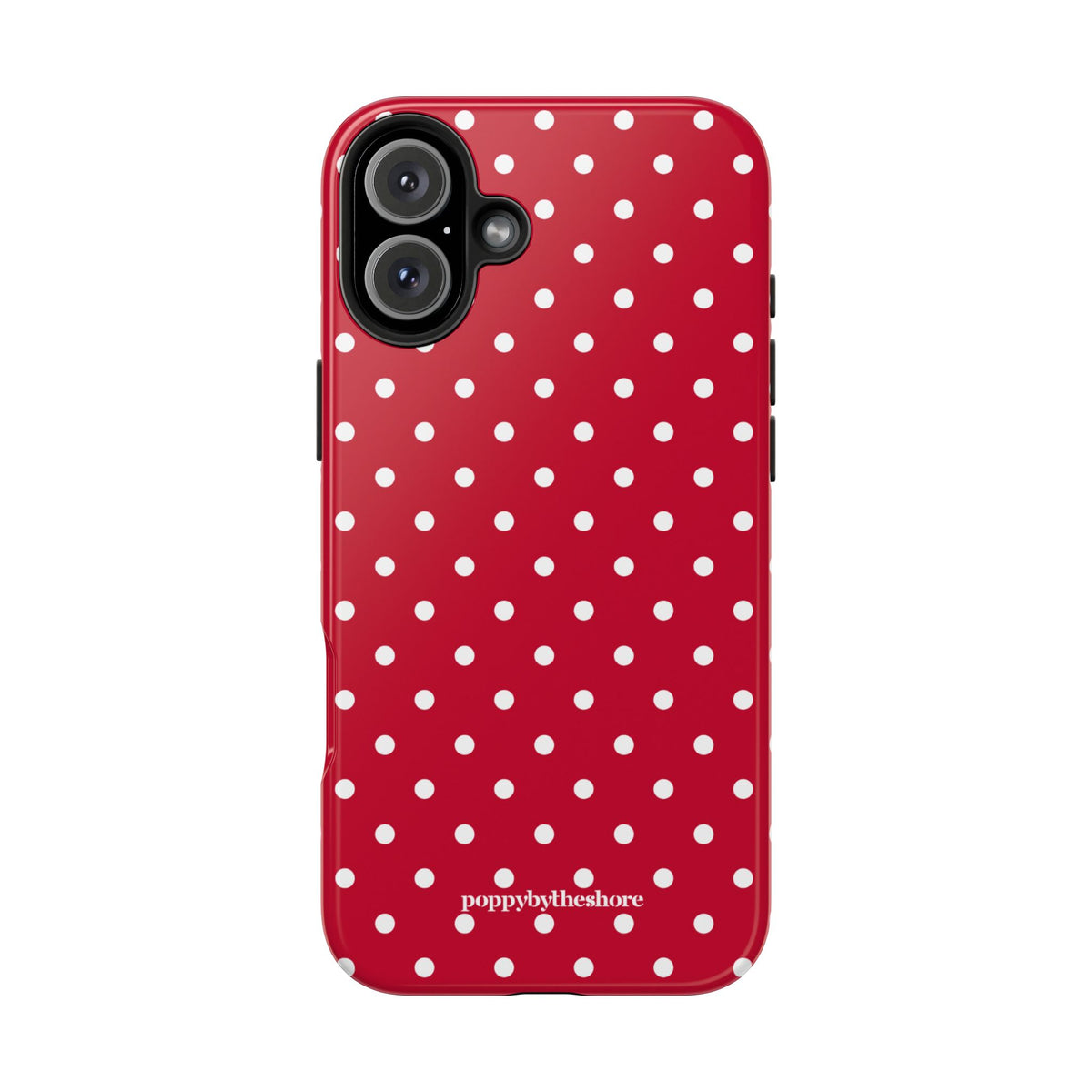 Poppy Red Polka Dot Phone Case