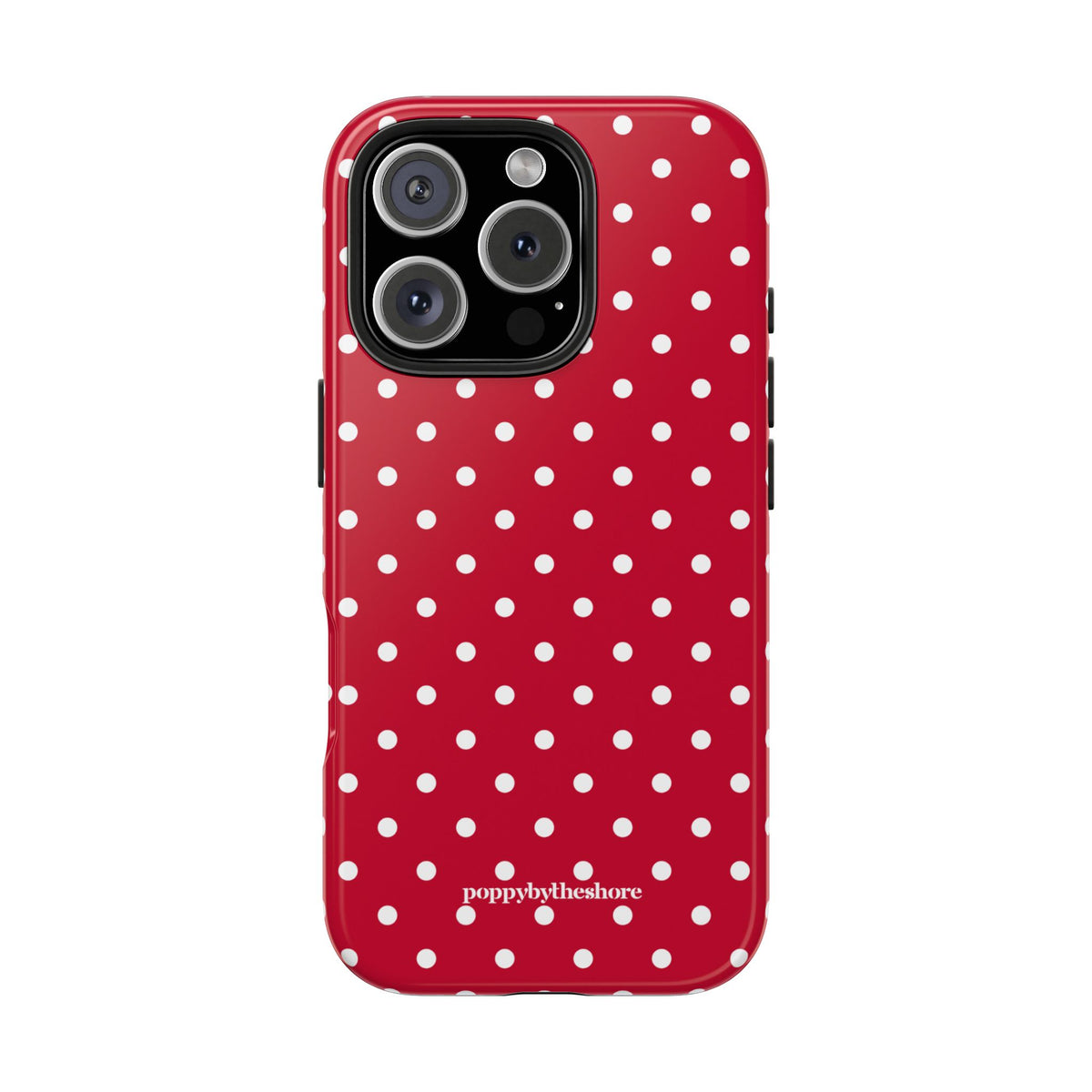 Poppy Red Polka Dot Phone Case