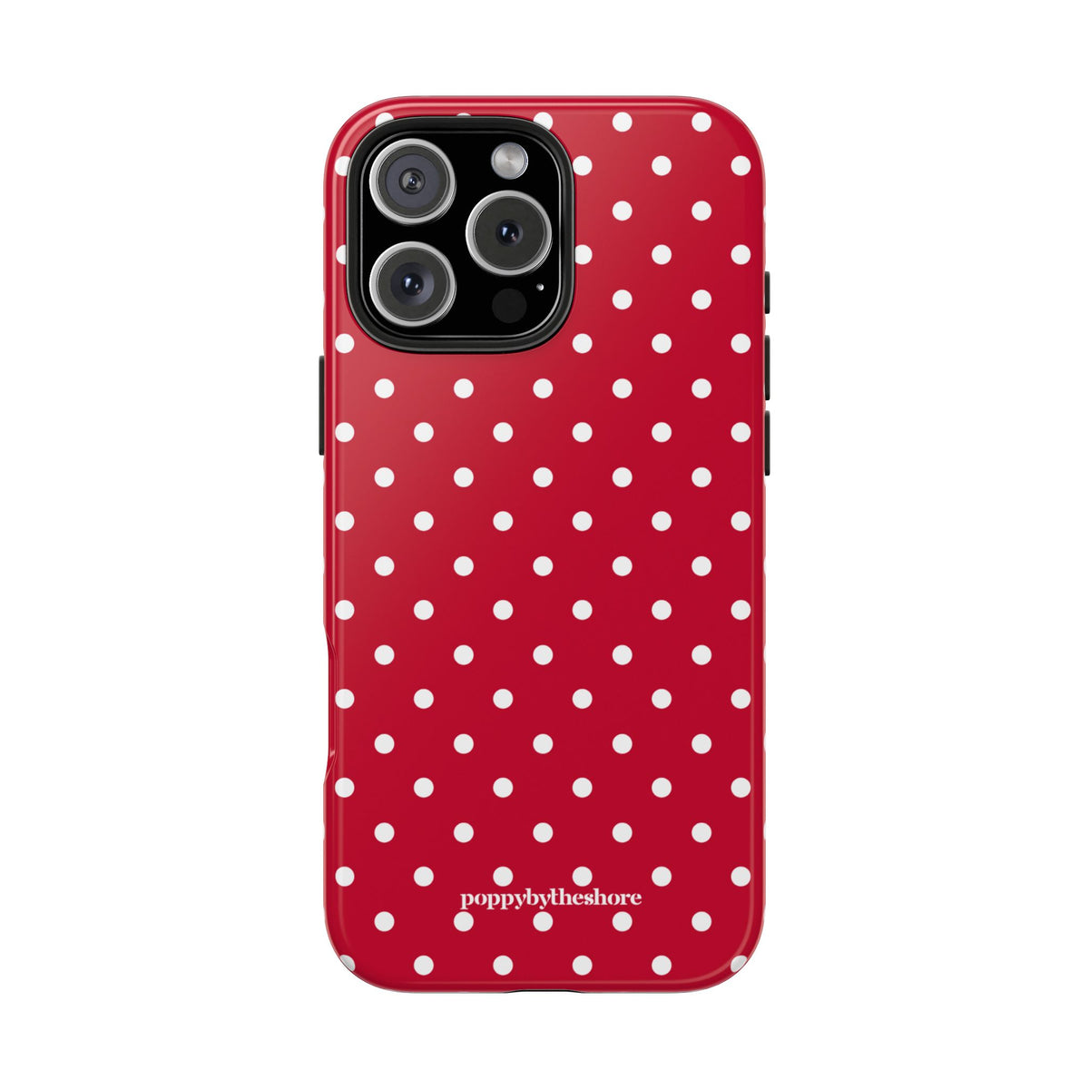 Poppy Red Polka Dot Phone Case