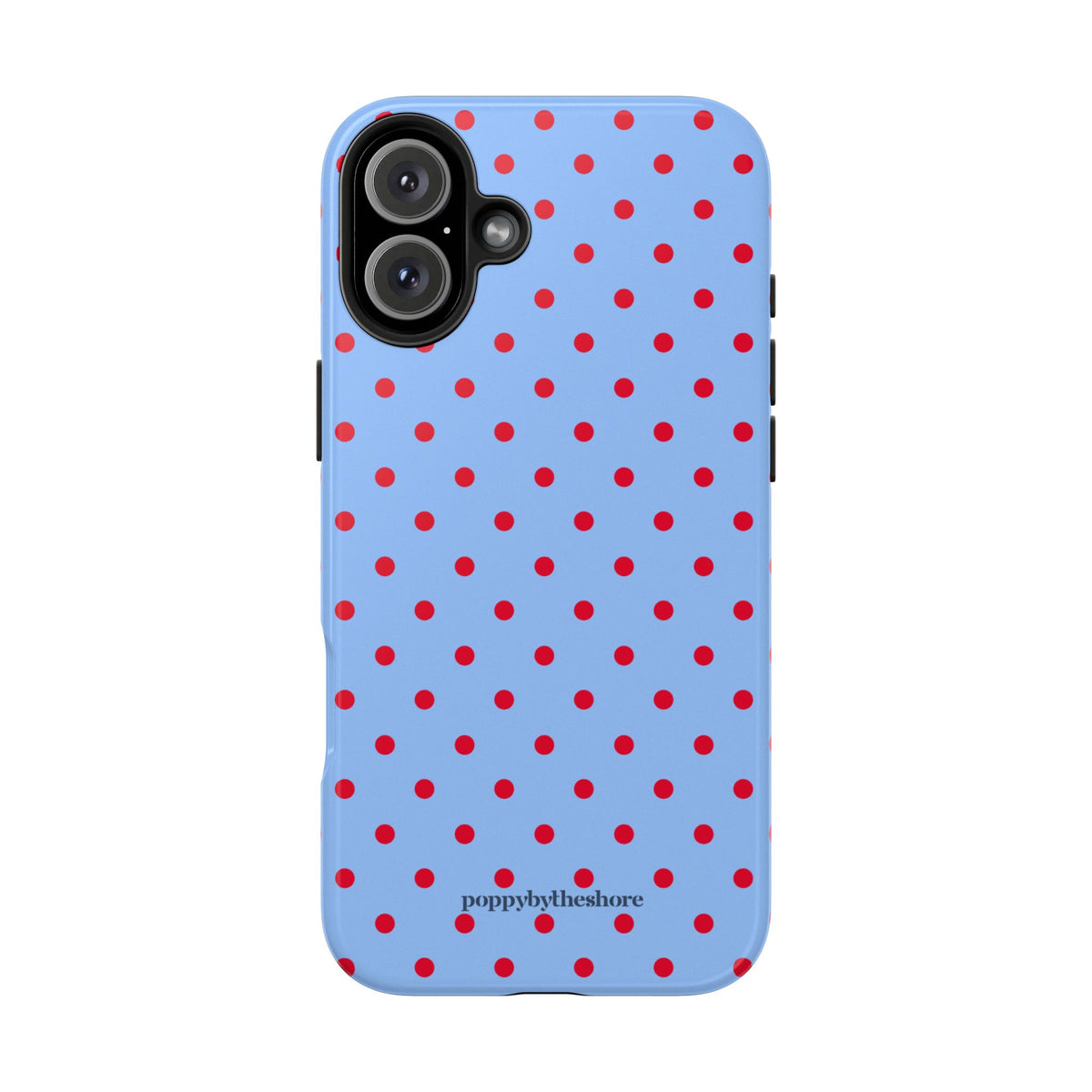 Poppy Blue & Red Polka Dot Phone Case