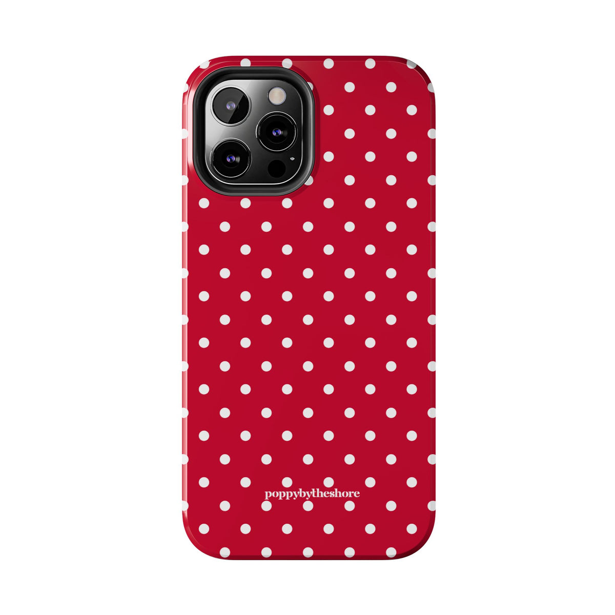 Poppy Red Polka Dot Phone Case