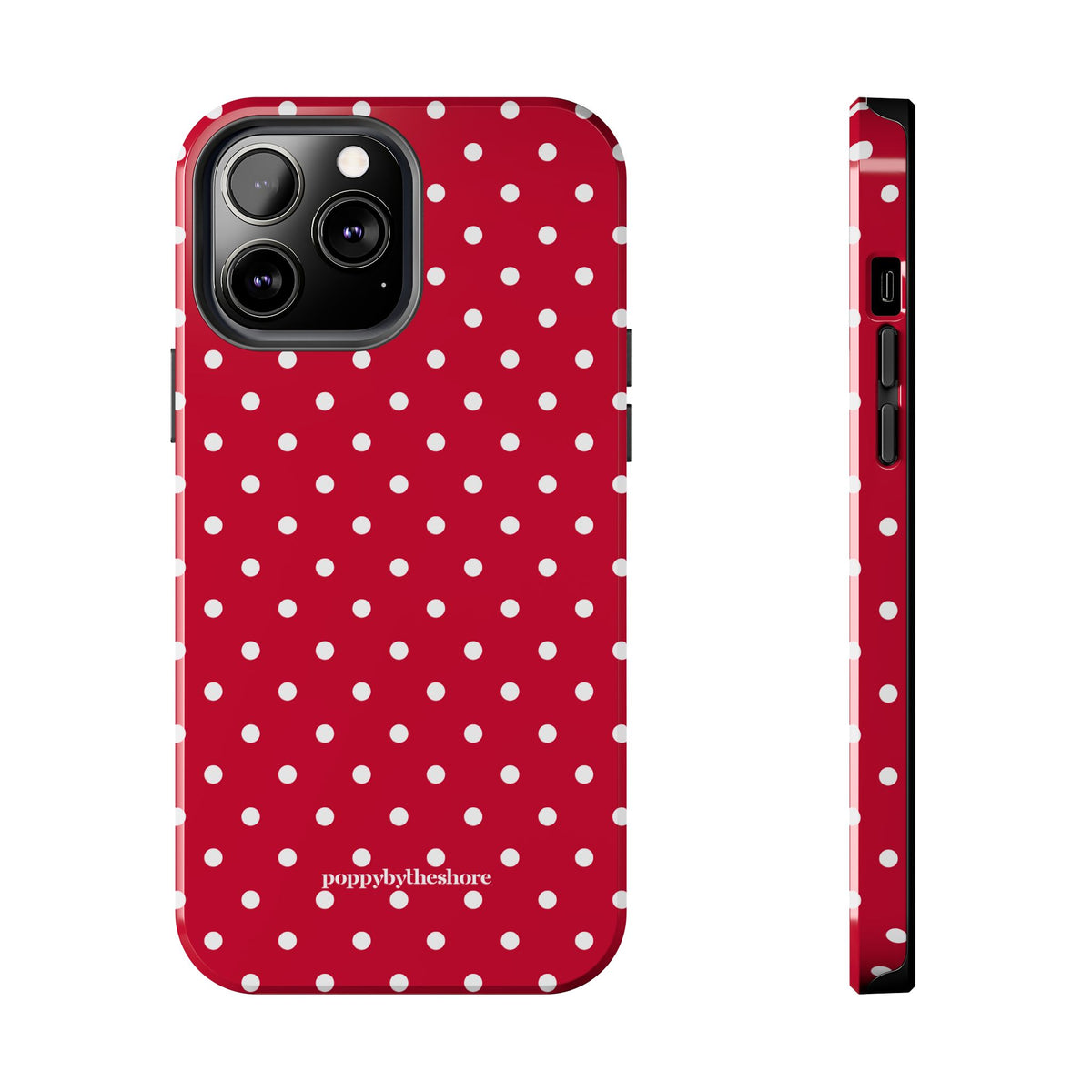 Poppy Red Polka Dot Phone Case