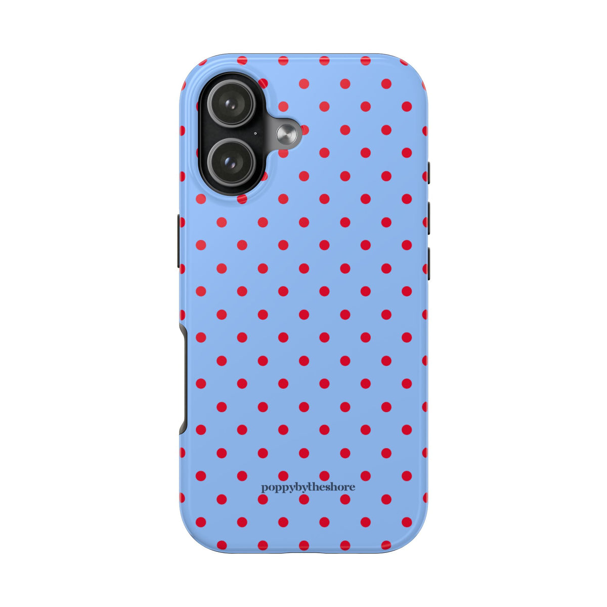 Poppy Blue & Red Polka Dot Phone Case