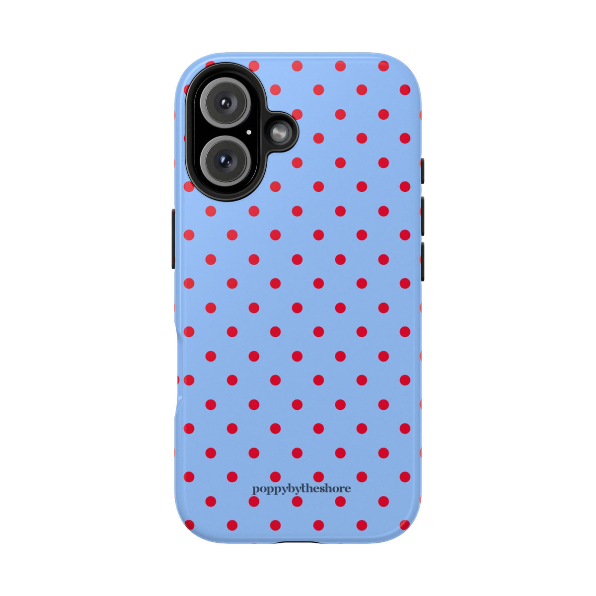 Poppy Blue & Red Polka Dot Phone Case