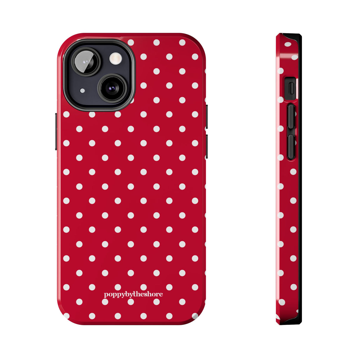 Poppy Red Polka Dot Phone Case