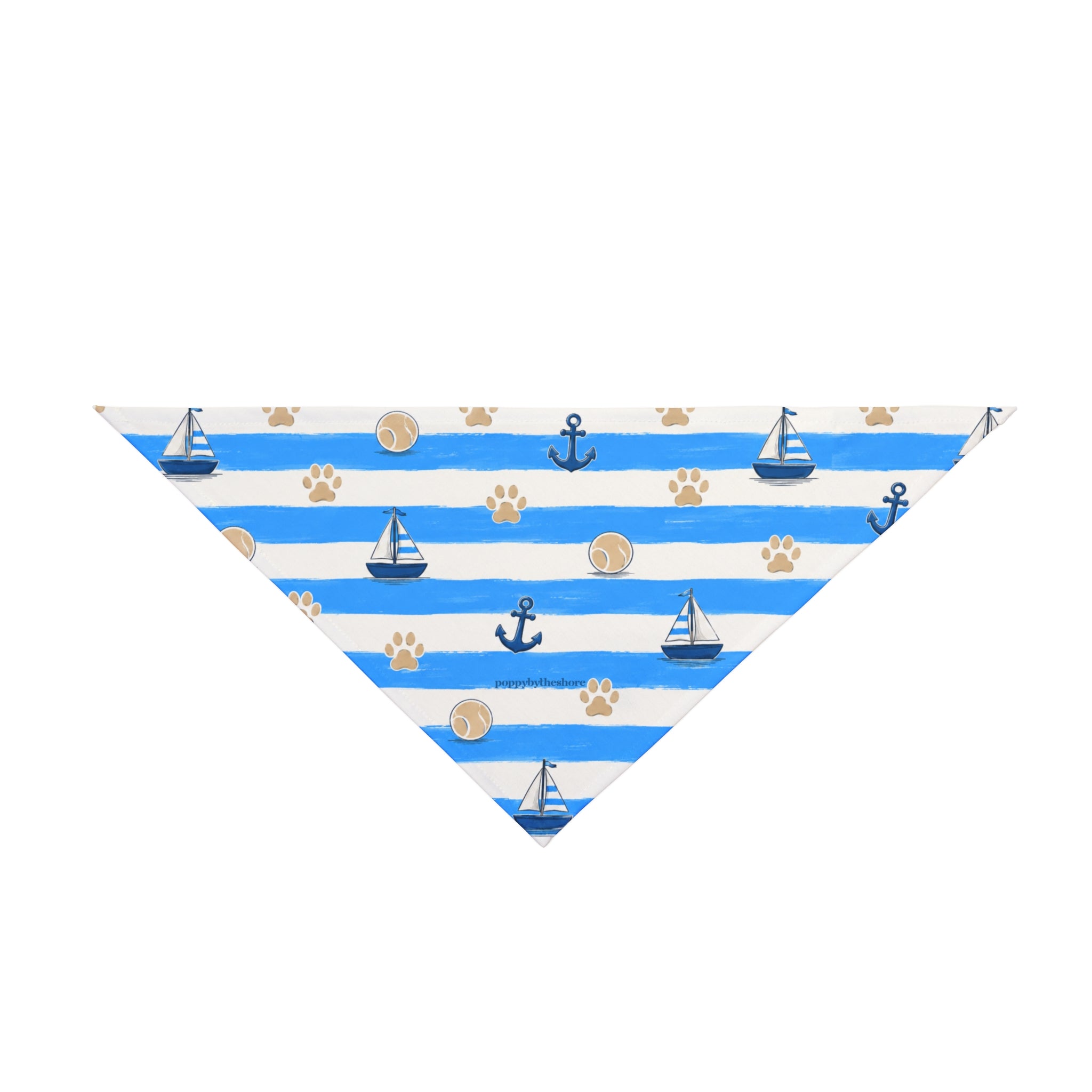 Paws & Stripes Pet Bandana - Blue