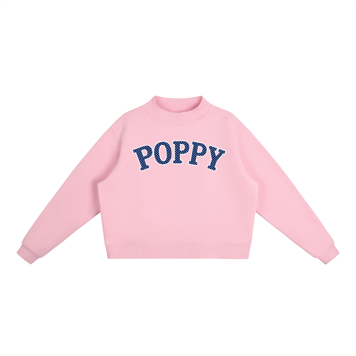 Poppy Polka Dot Mock-Neck Sweatshirt
