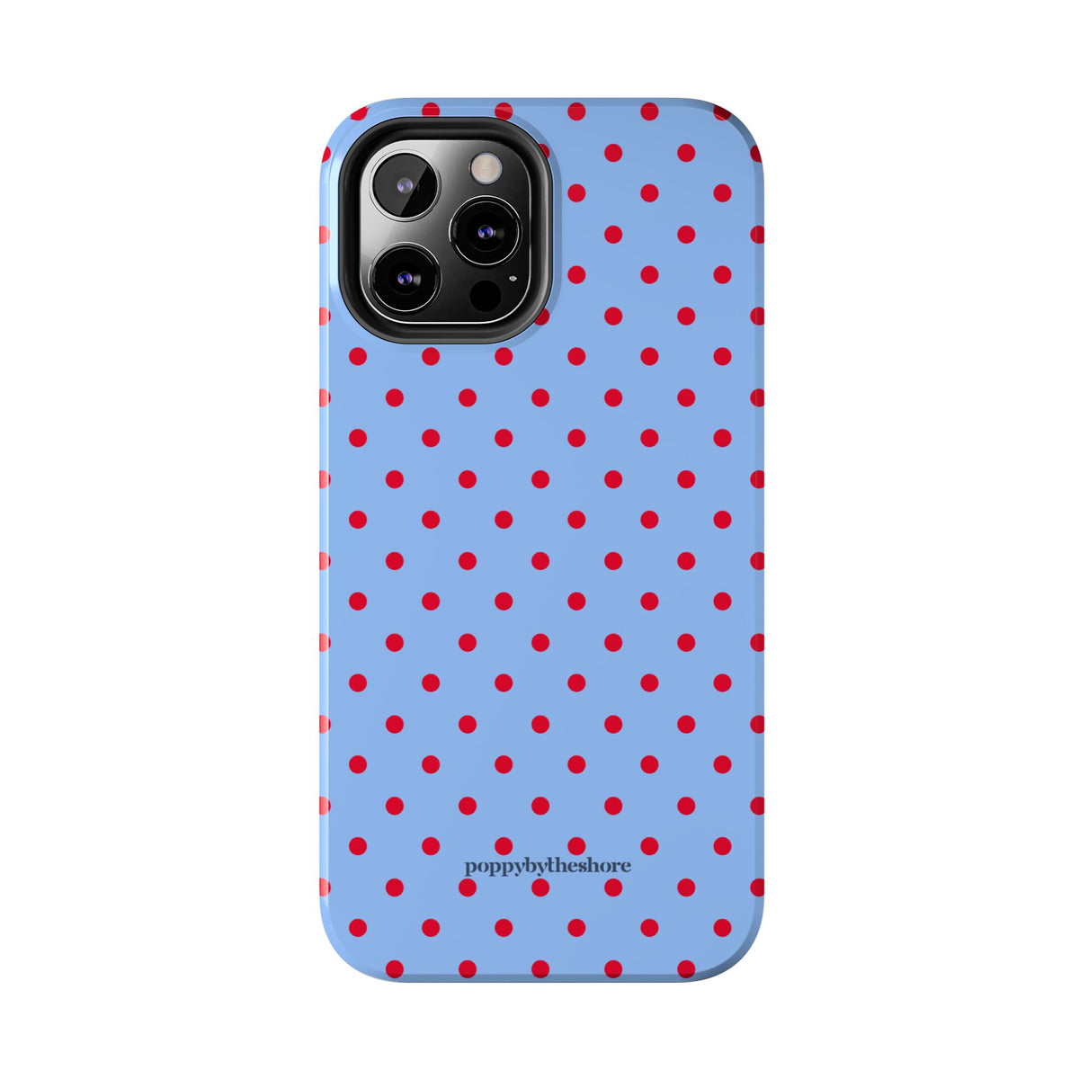 Poppy Blue & Red Polka Dot Phone Case
