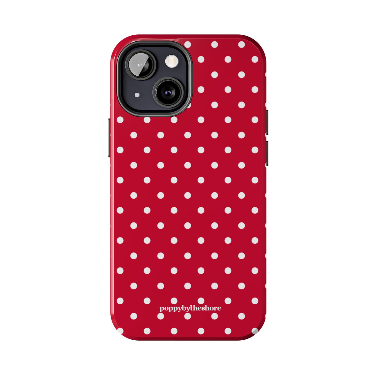 Poppy Red Polka Dot Phone Case