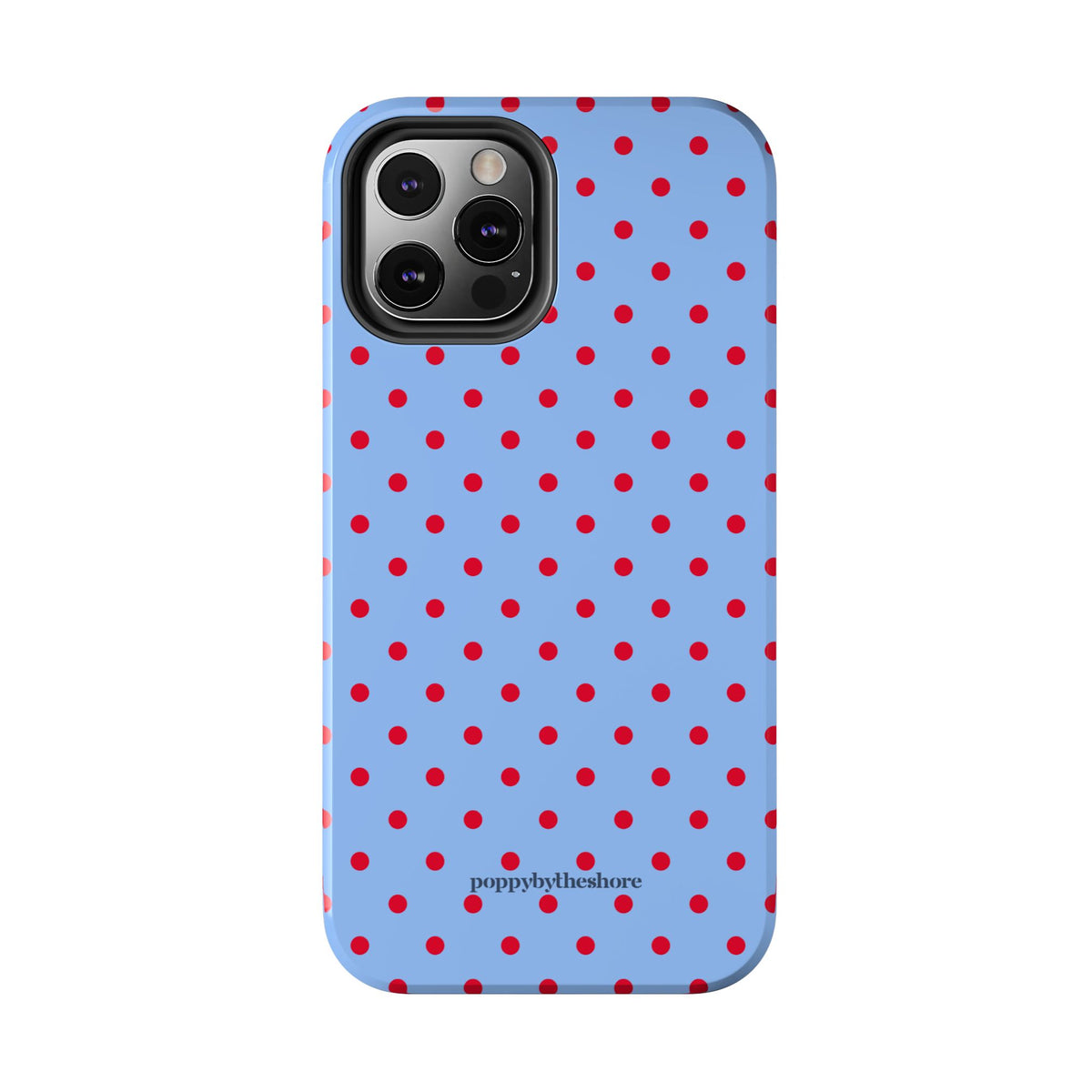 Poppy Blue & Red Polka Dot Phone Case