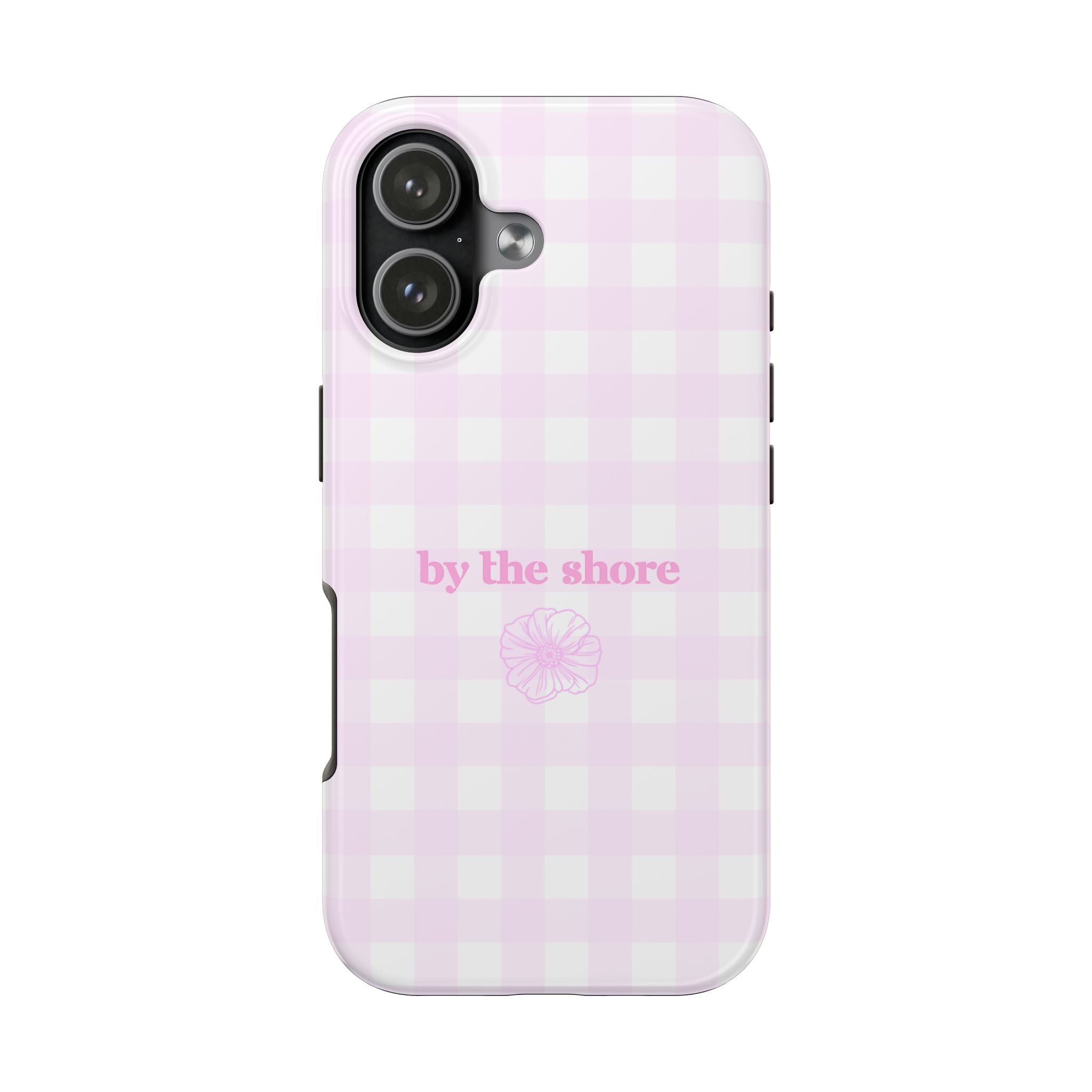 Poppy Pastel Gingham "by the shore" Phone Case