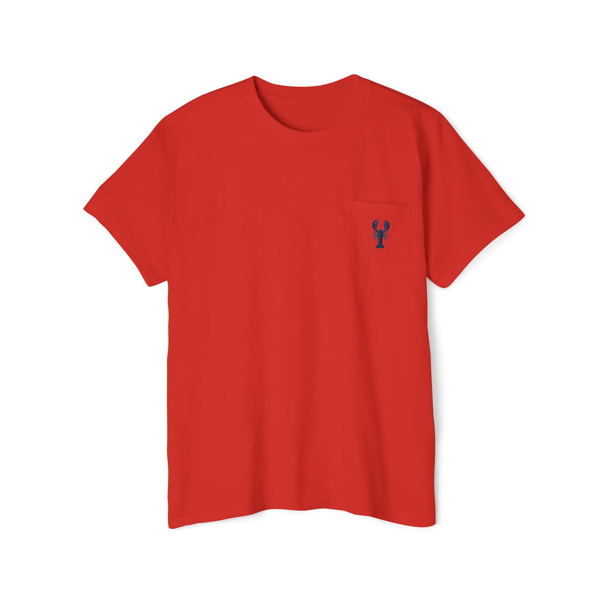 Poppy Blue Lobster Trap Pocket Tee - Red