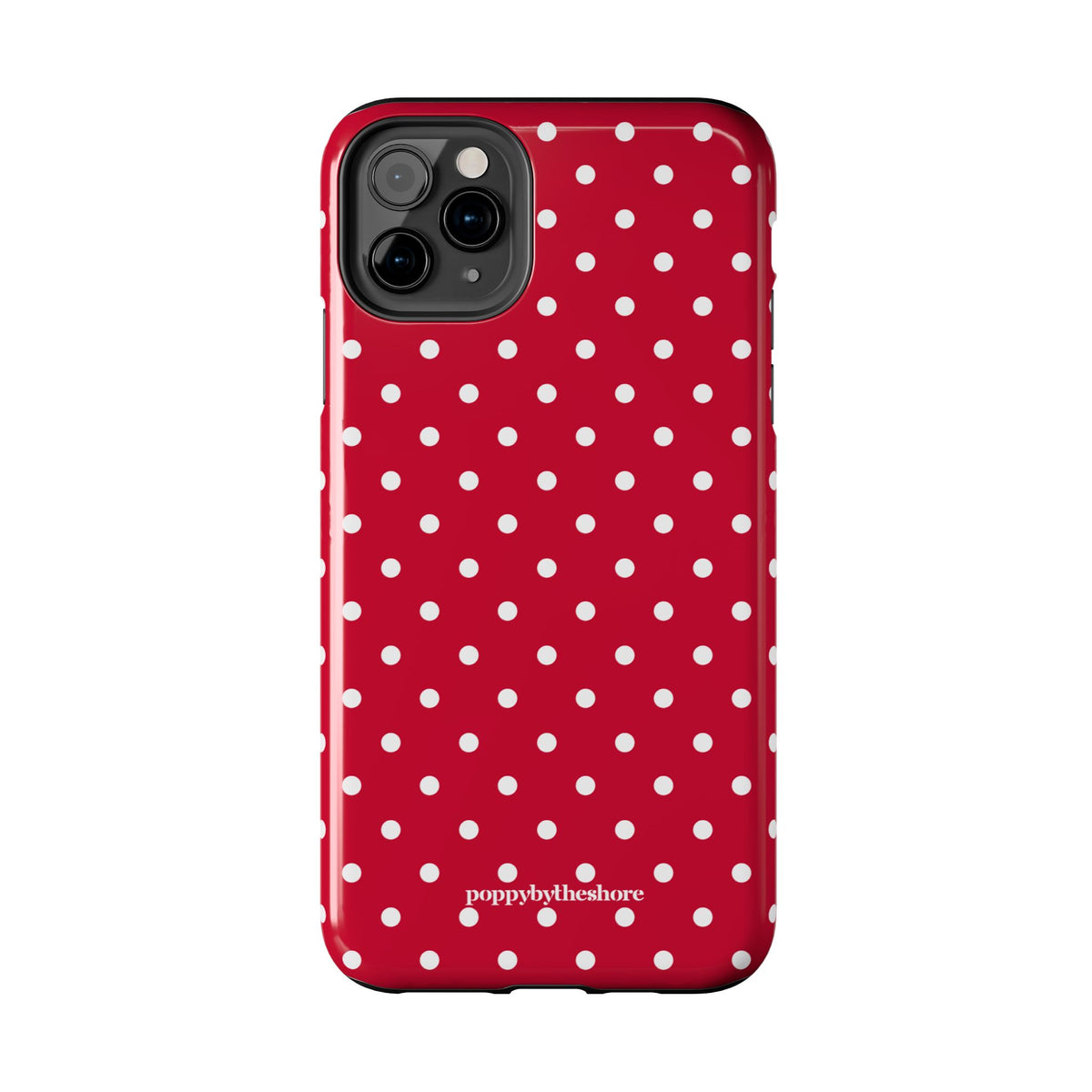 Poppy Red Polka Dot Phone Case