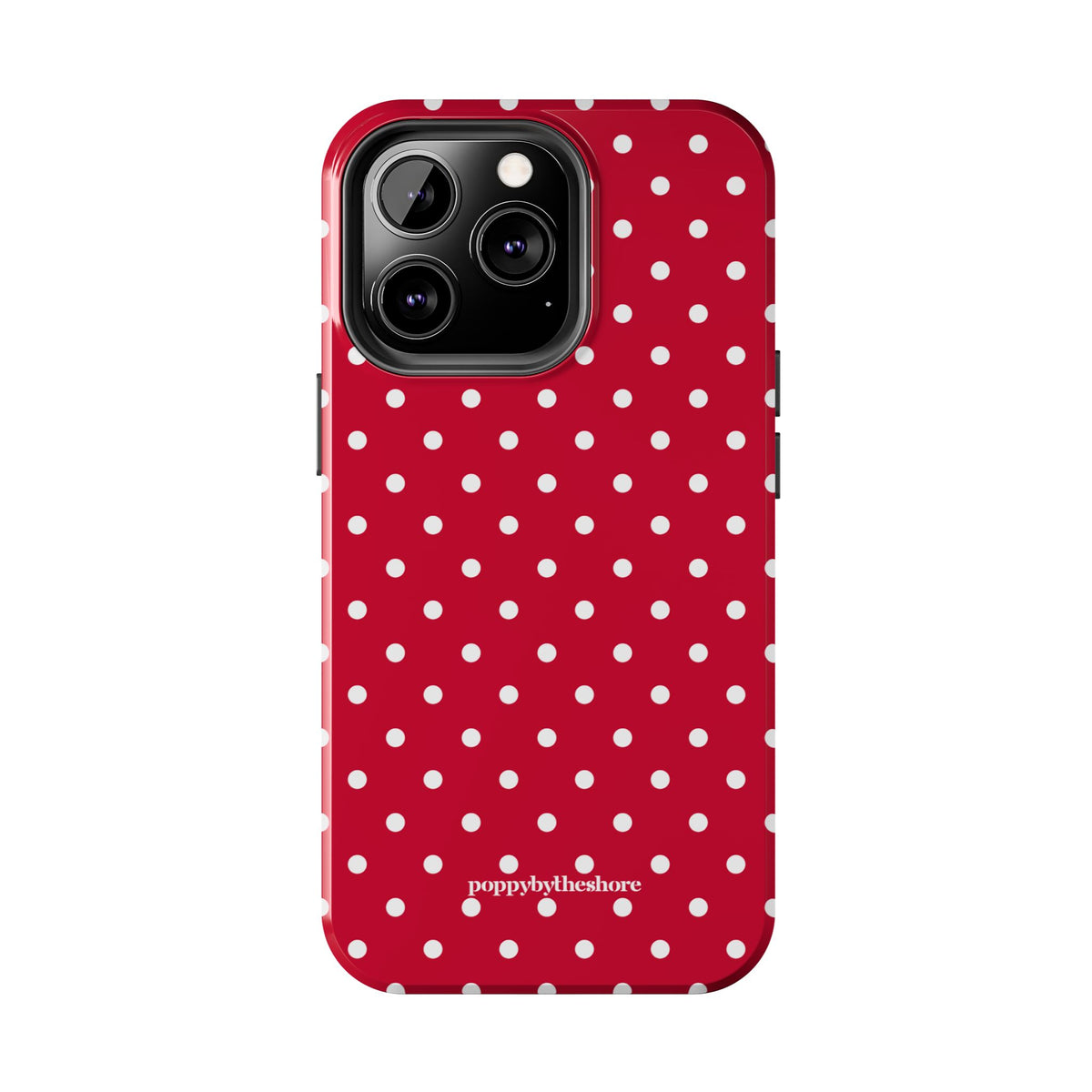 Poppy Red Polka Dot Phone Case