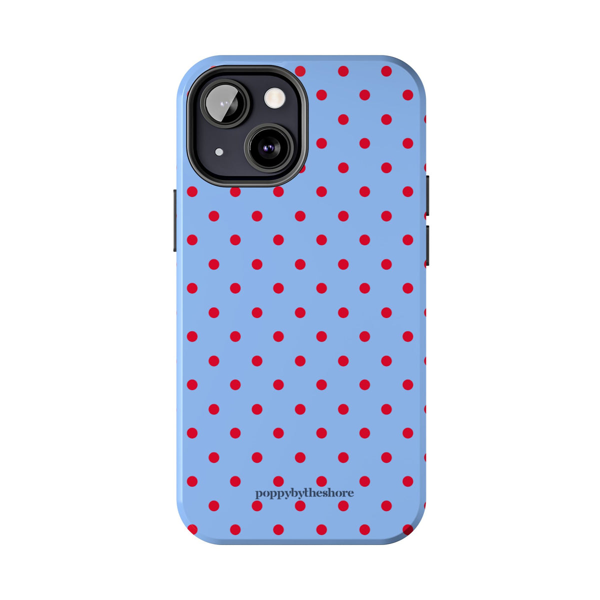 Poppy Blue & Red Polka Dot Phone Case