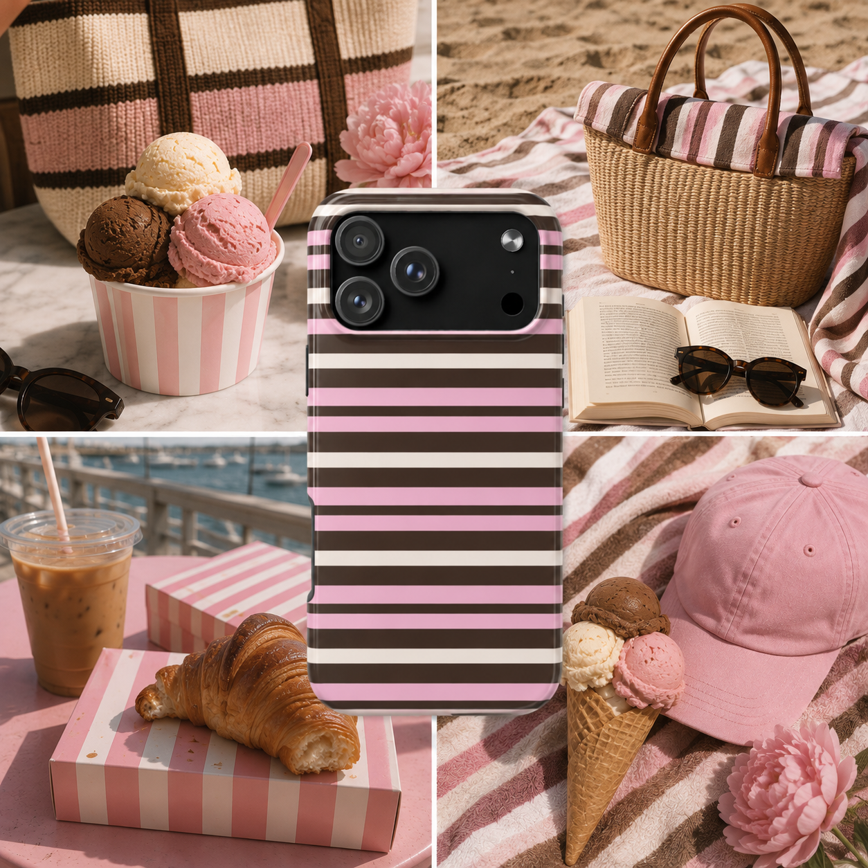 Neapolitan Striped Phone Case