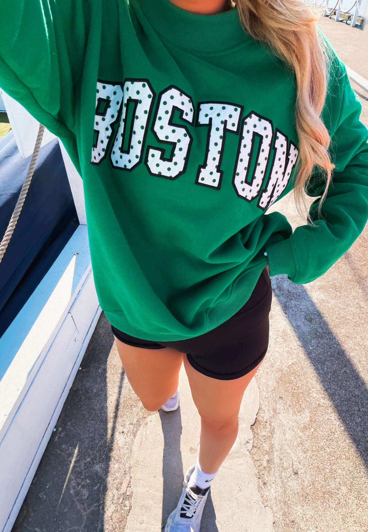 Poppy in Boston Mockneck