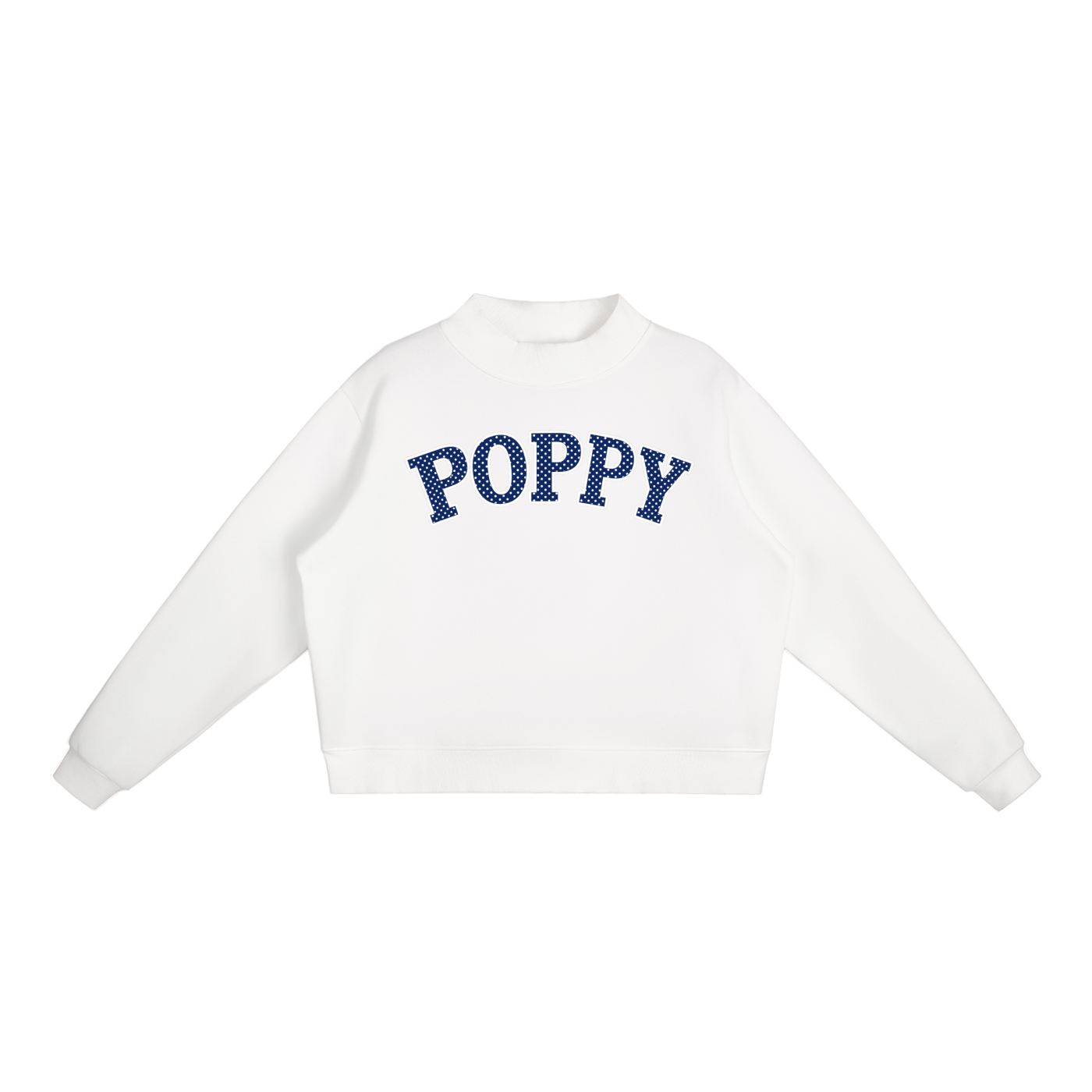 Poppy Polka Dot Mock-Neck Sweatshirt