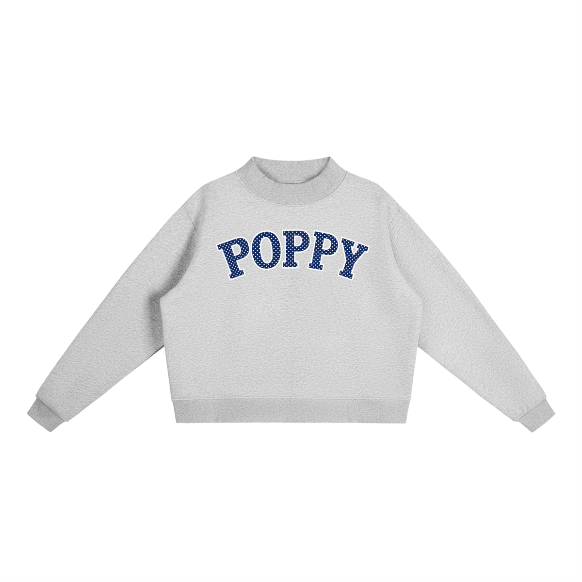 Poppy Polka Dot Mock-Neck Sweatshirt