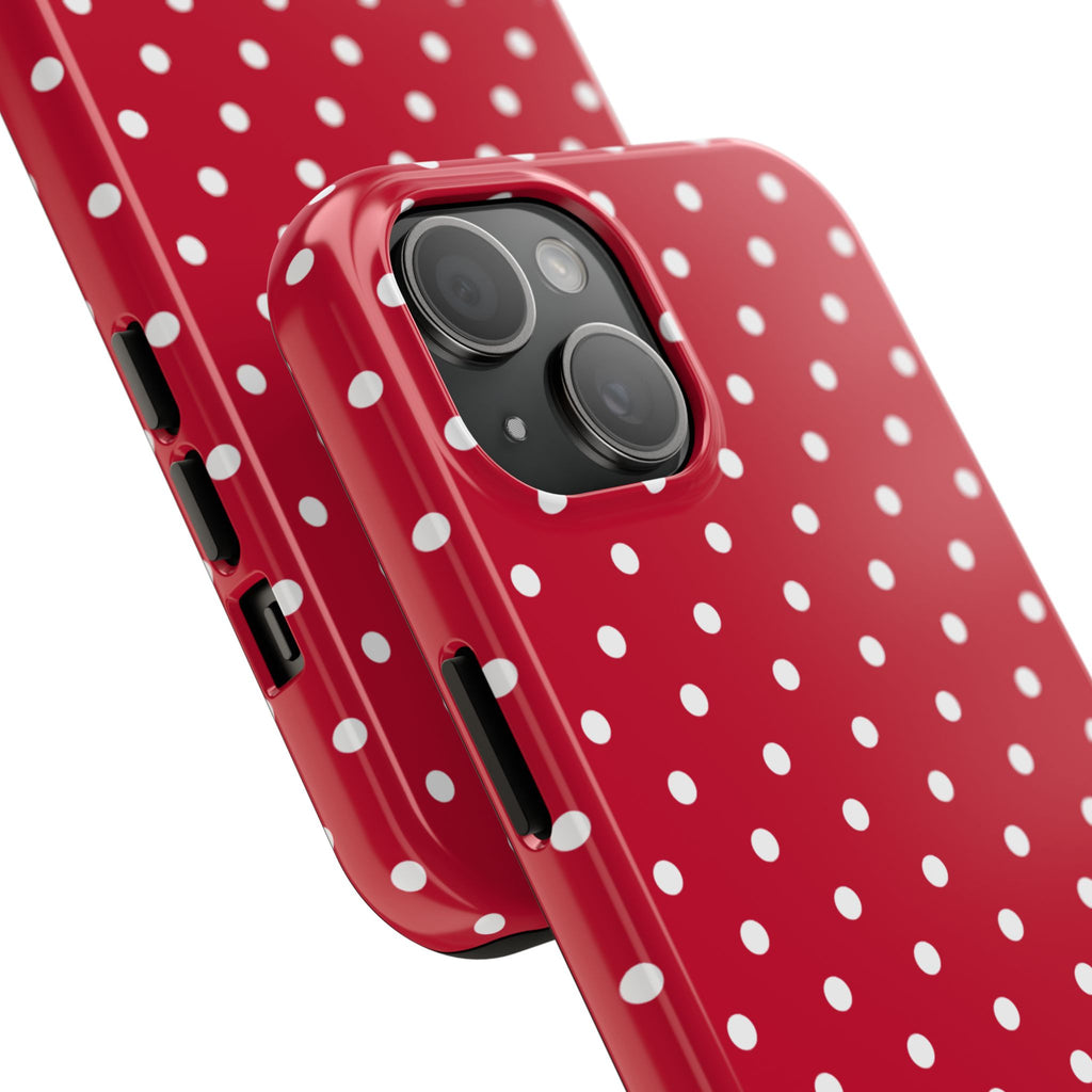 Poppy Red Polka Dot Phone Case