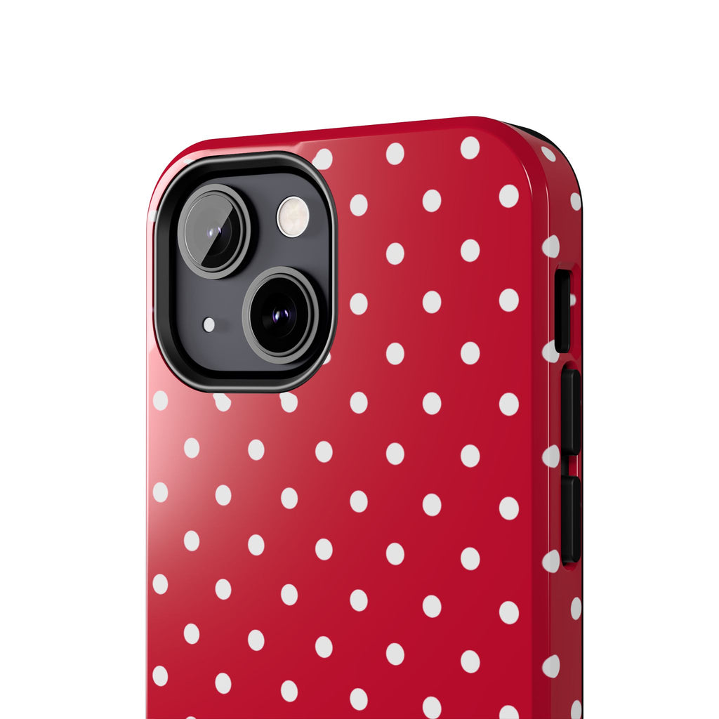 Poppy Red Polka Dot Phone Case