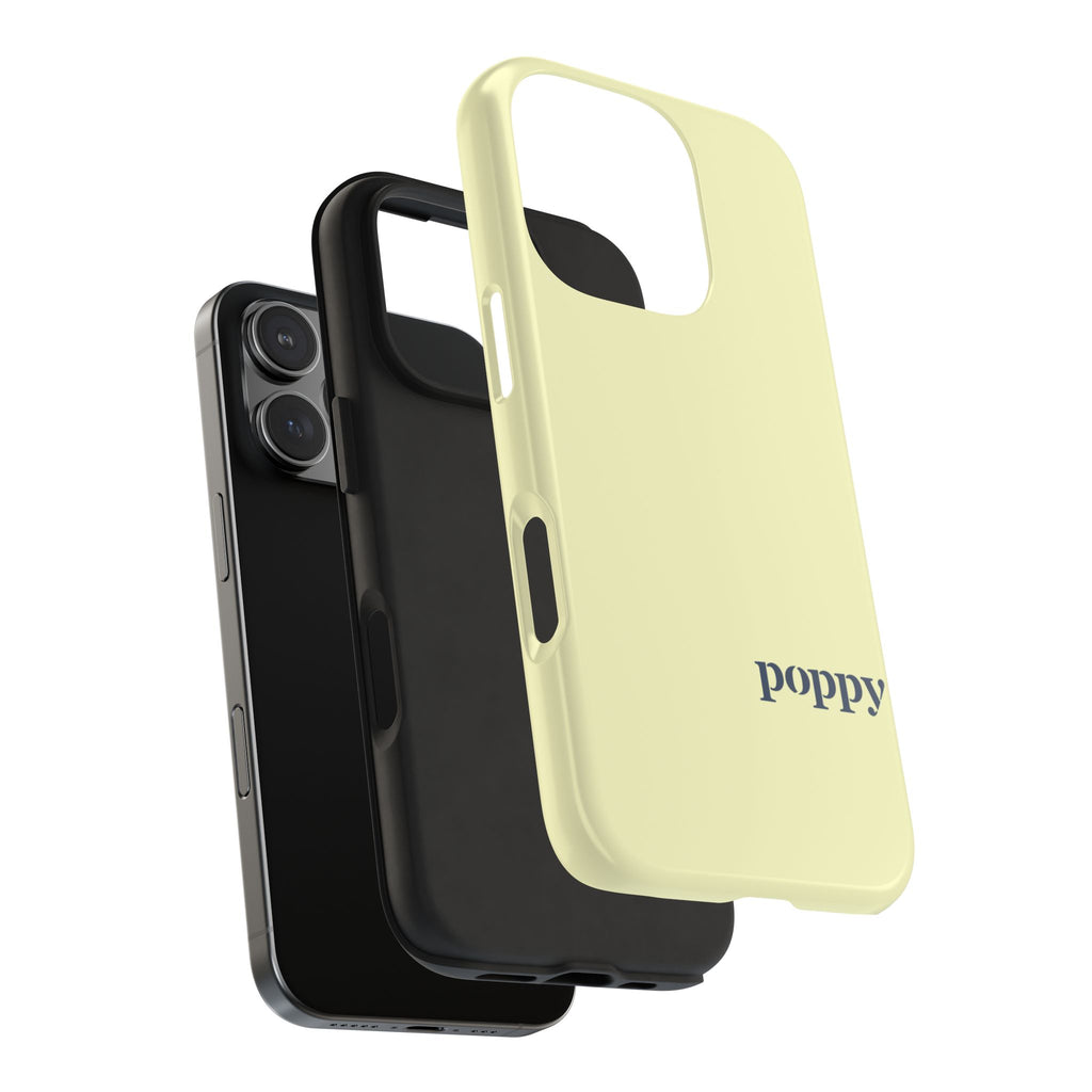 Poppy "Oar"iginals Minimalist Light Yellow Phone Case