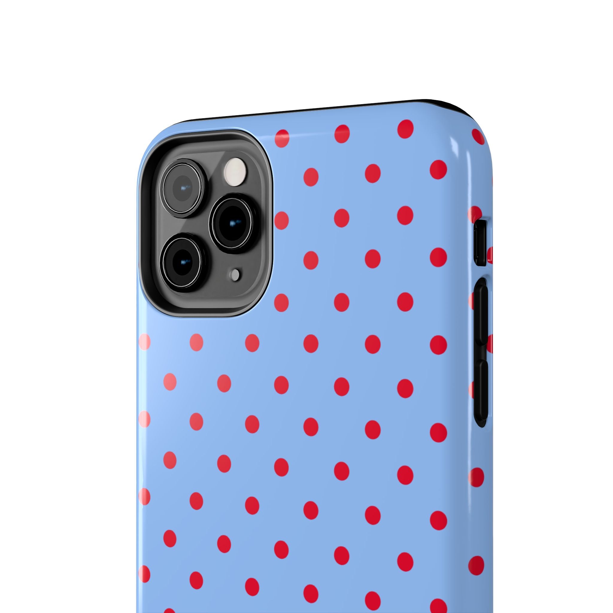 Poppy Blue & Red Polka Dot Phone Case