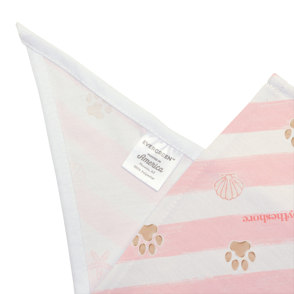 Poppy Paws & Stripes Bandana - Pink