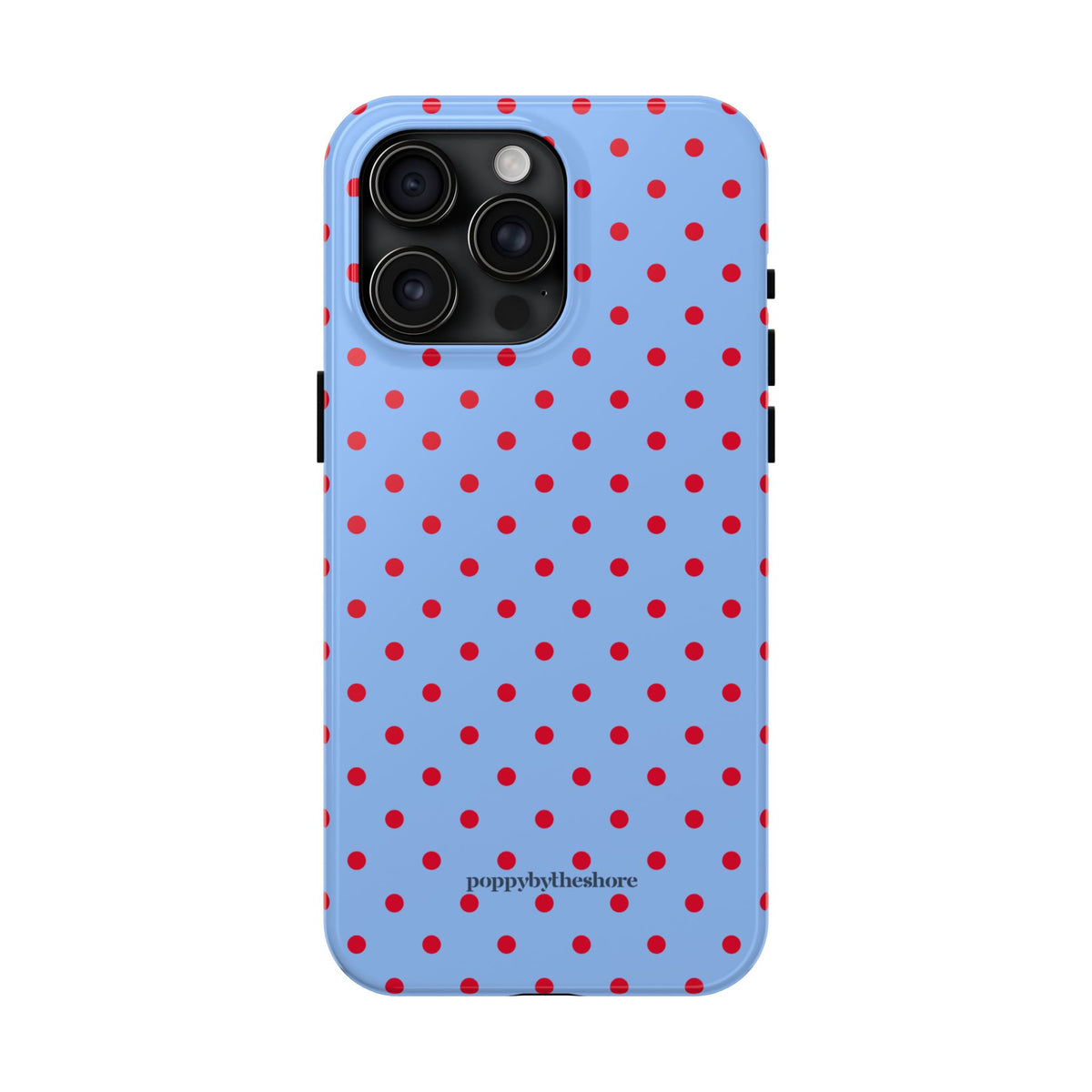 Poppy Blue & Red Polka Dot Phone Case