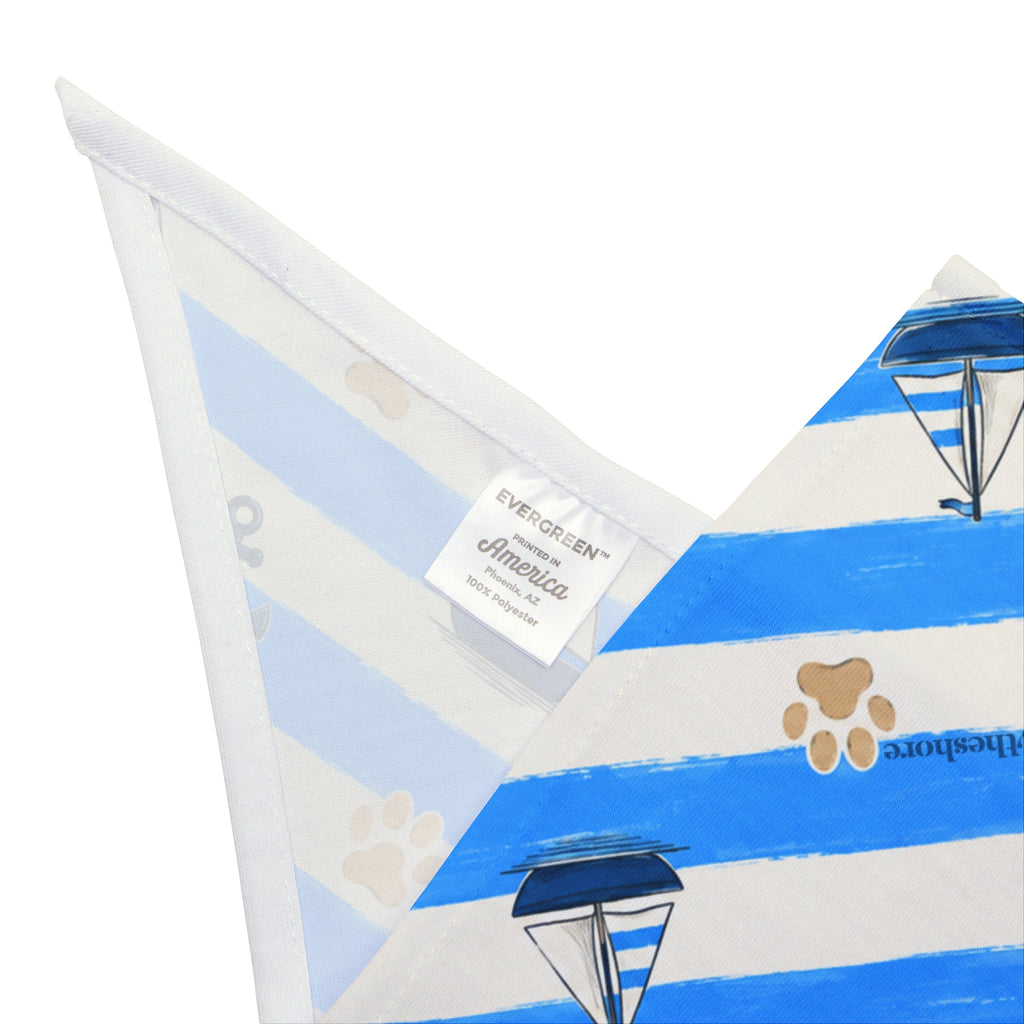 Paws & Stripes Pet Bandana - Blue
