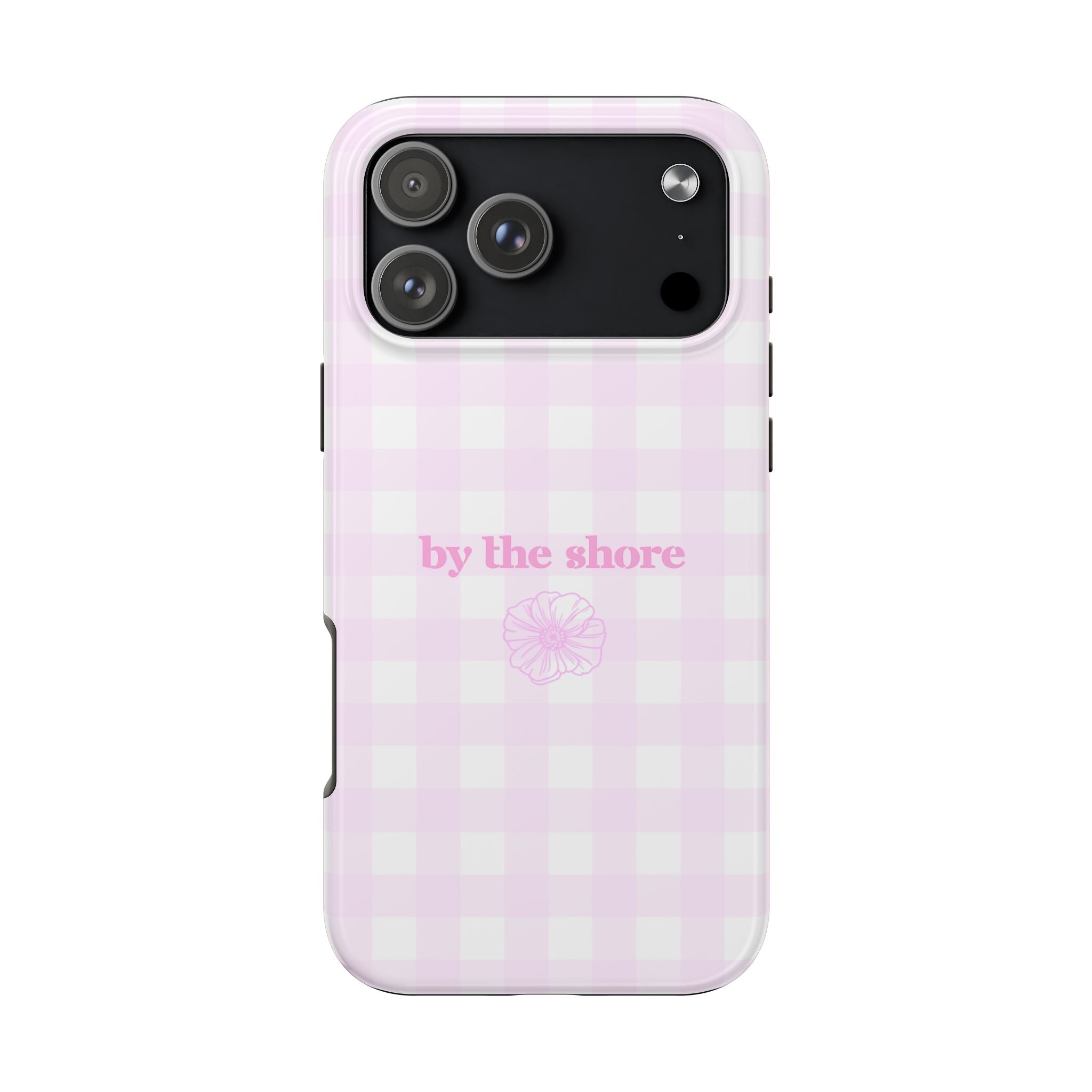 Poppy Pastel Gingham "by the shore" Phone Case