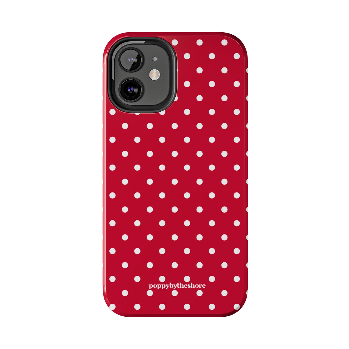 Poppy Red Polka Dot Phone Case