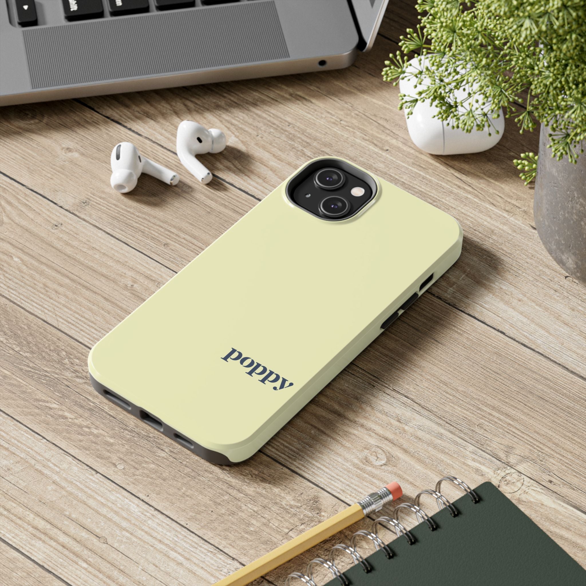 Poppy "Oar"iginals Minimalist Light Yellow Phone Case