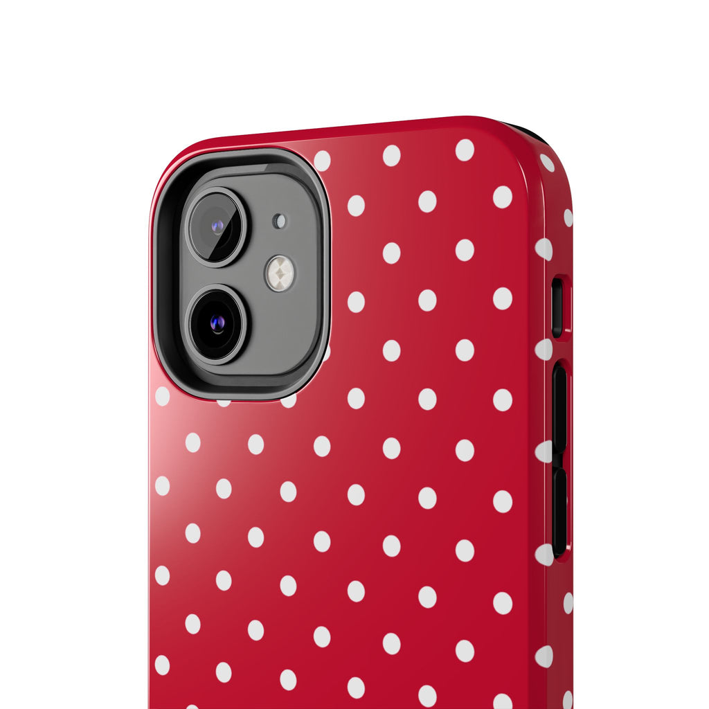 Poppy Red Polka Dot Phone Case