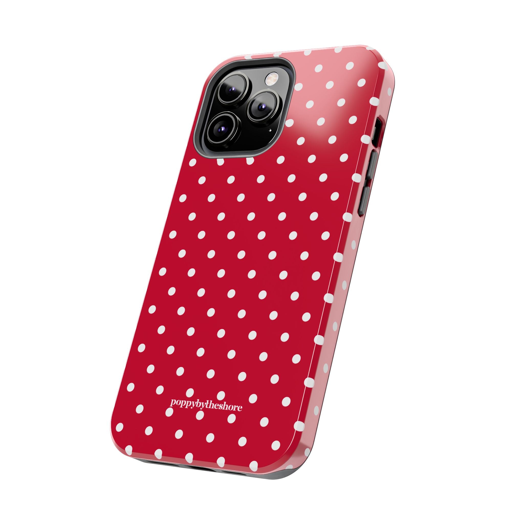 Poppy Red Polka Dot Phone Case