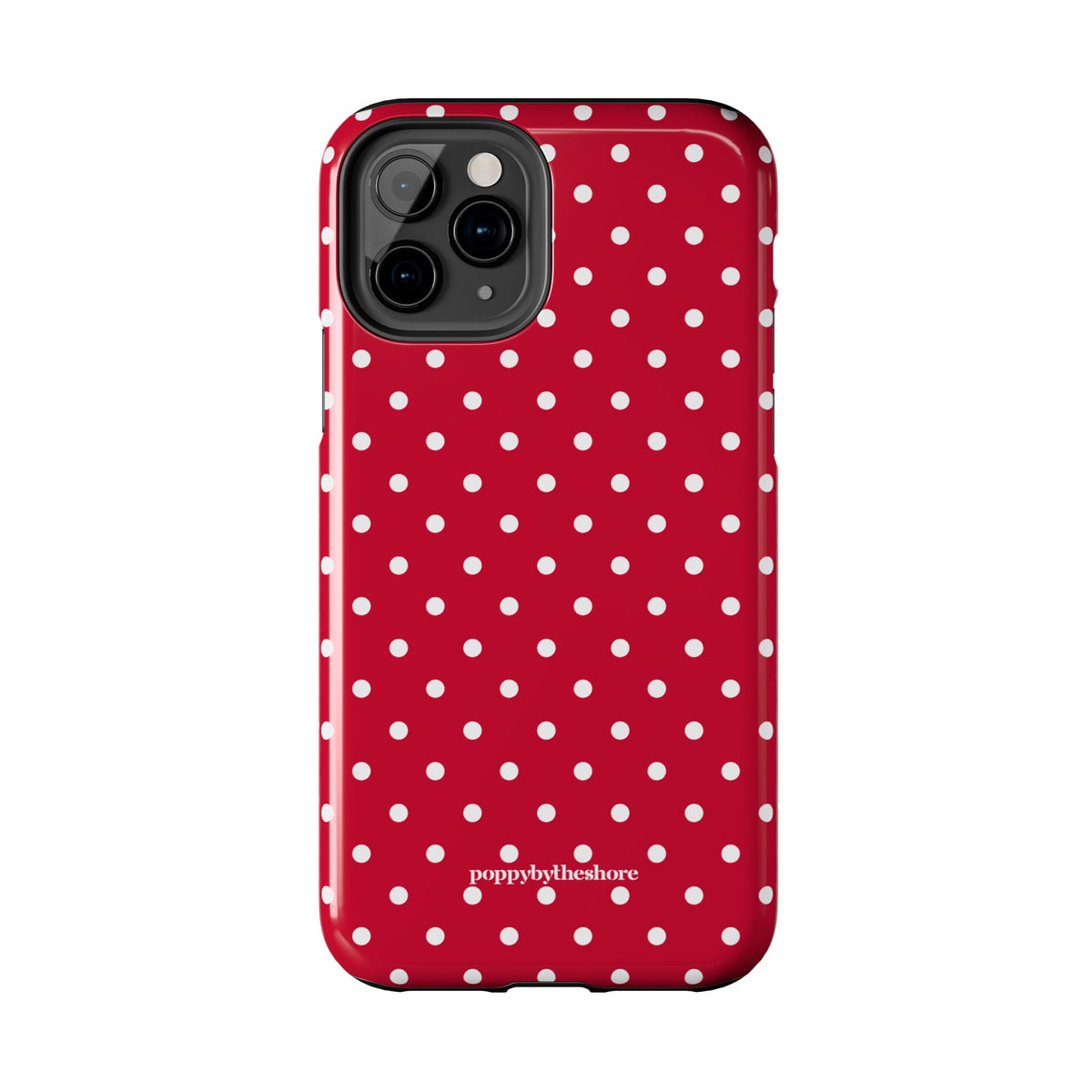 Poppy Red Polka Dot Phone Case