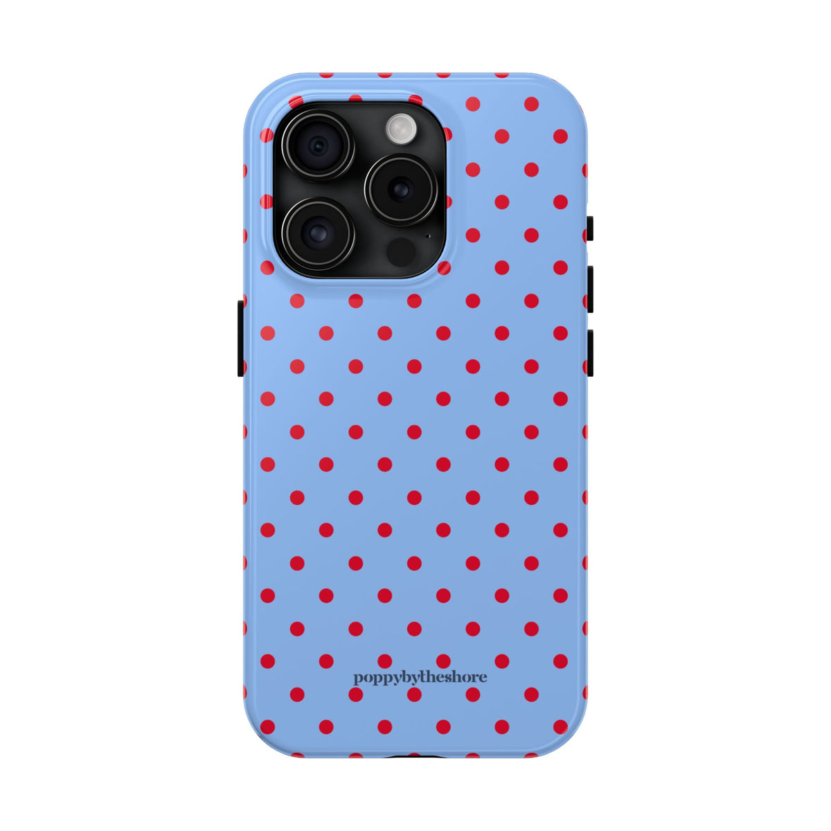 Poppy Blue & Red Polka Dot Phone Case