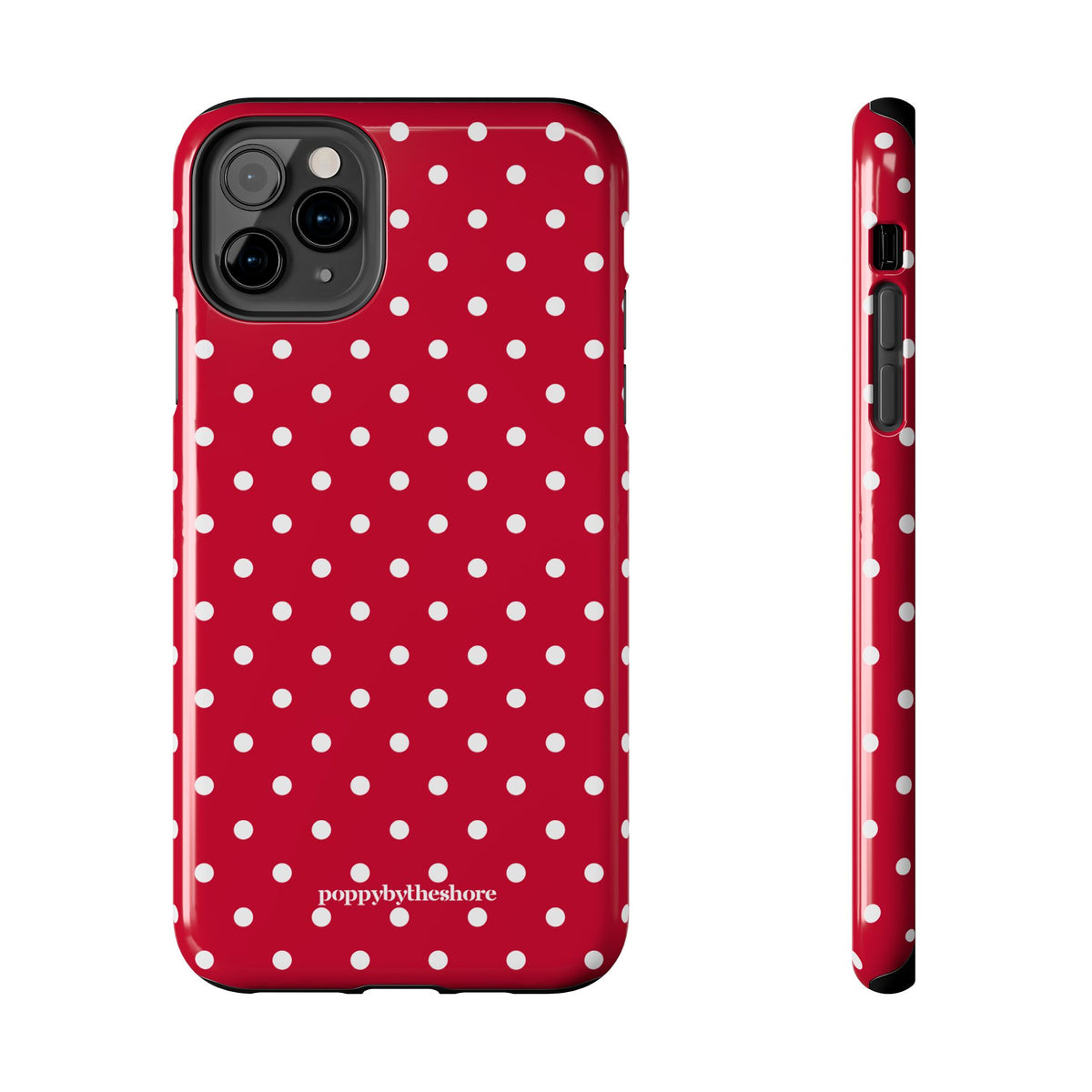 Poppy Red Polka Dot Phone Case
