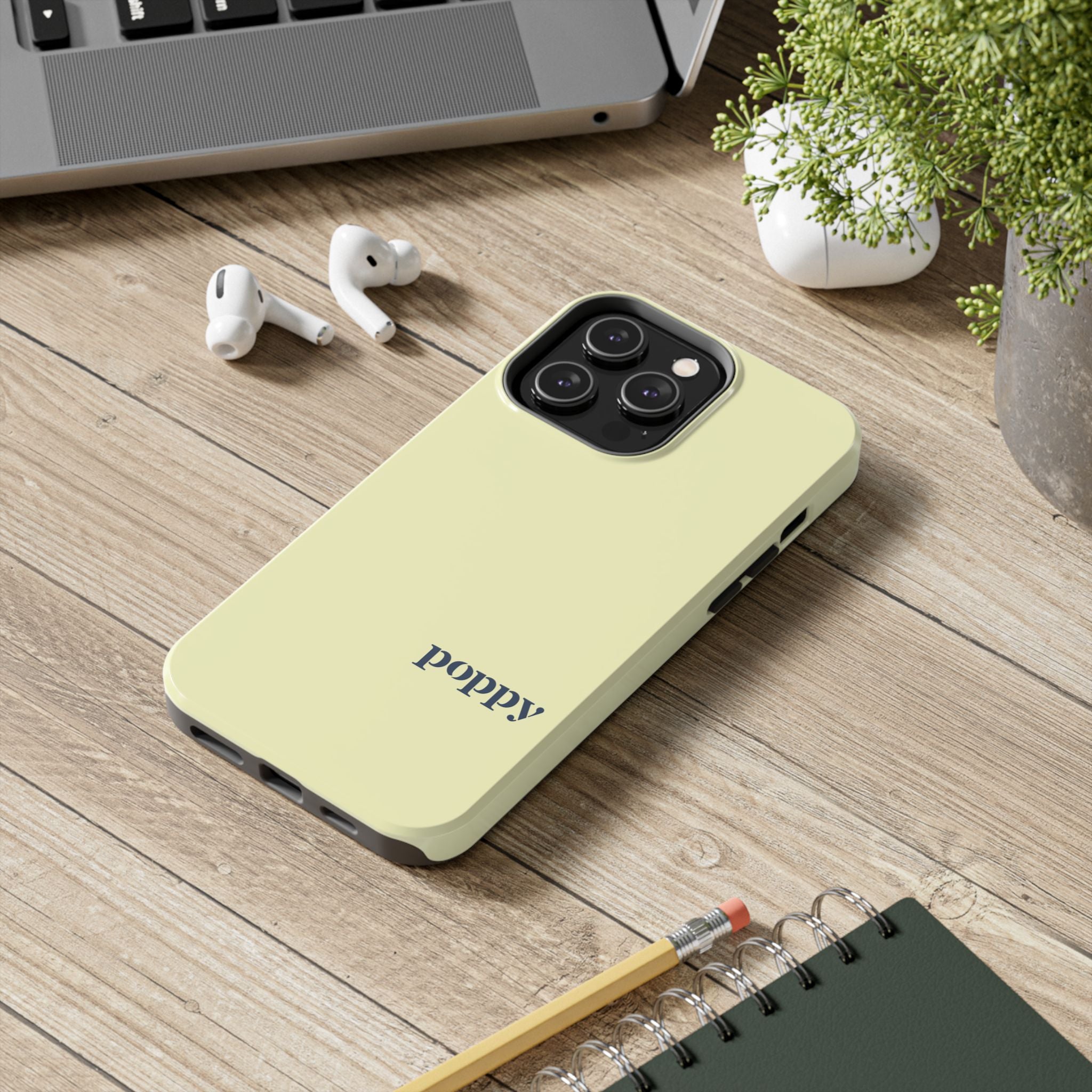 Poppy "Oar"iginals Minimalist Light Yellow Phone Case