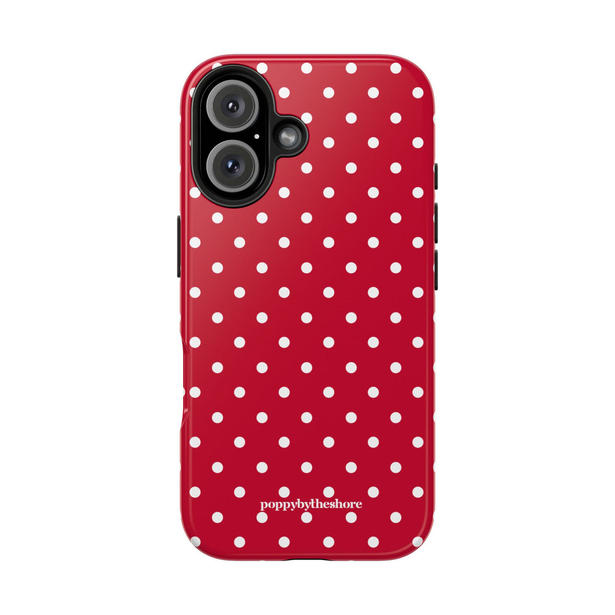 Poppy Red Polka Dot Phone Case