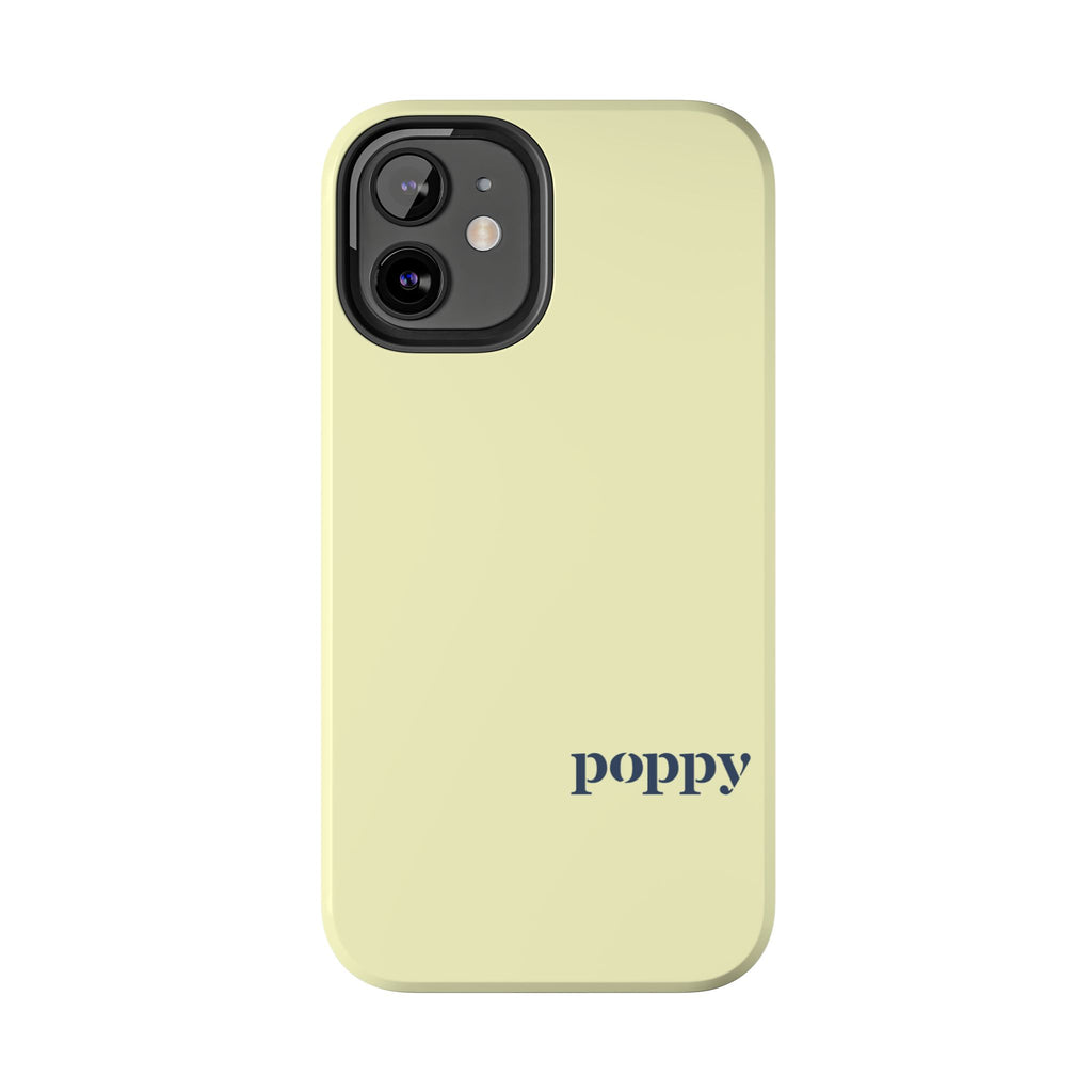 Poppy "Oar"iginals Minimalist Light Yellow Phone Case