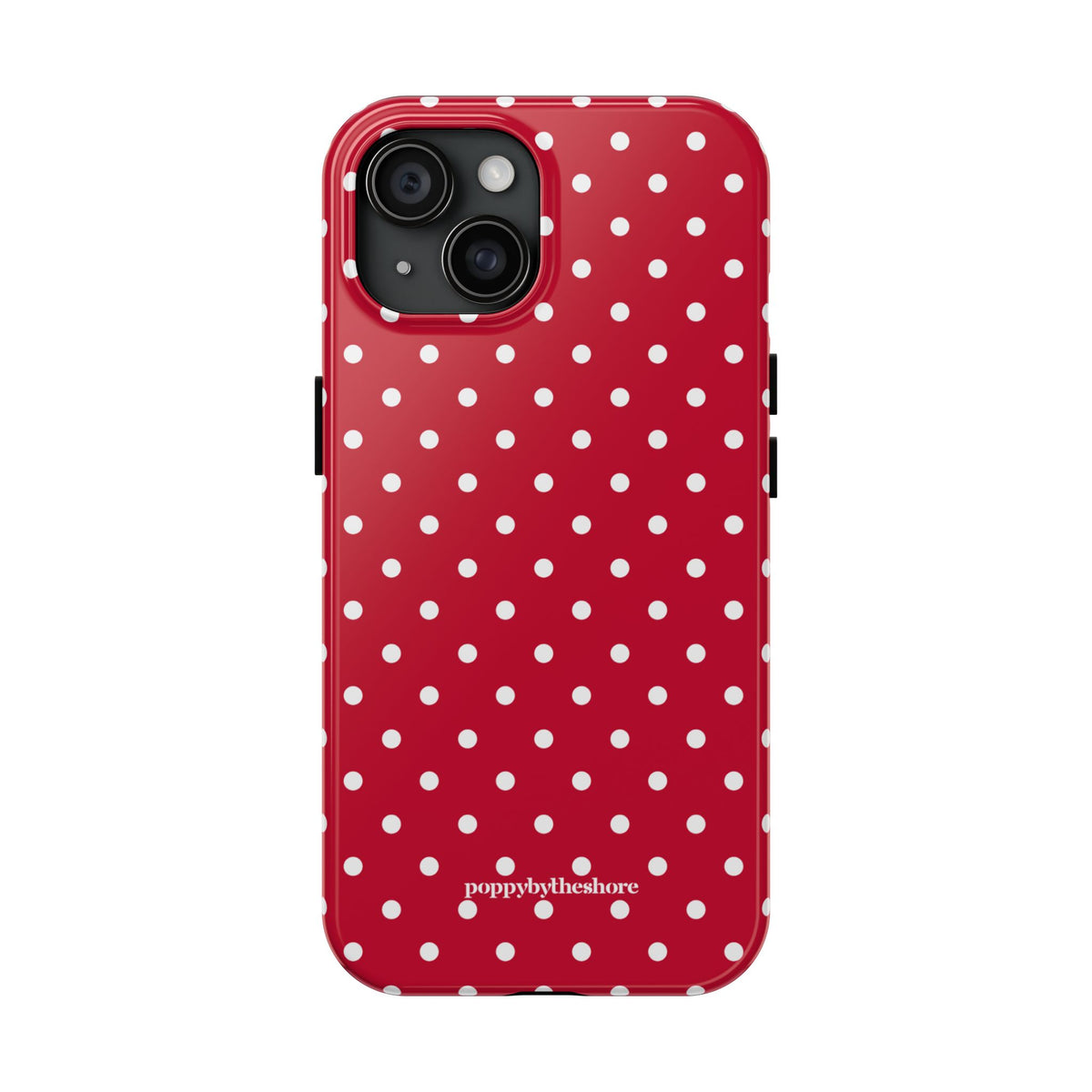 Poppy Red Polka Dot Phone Case