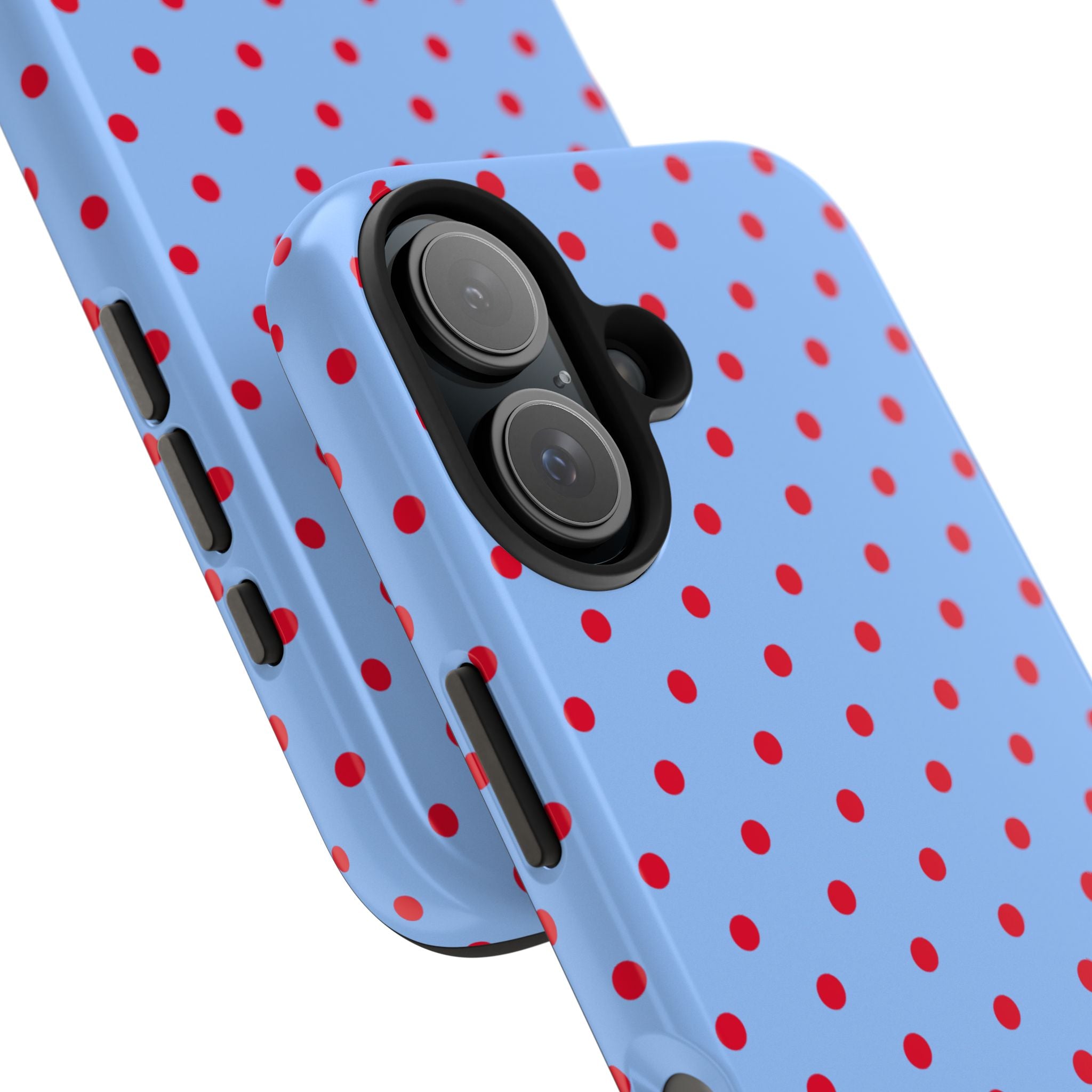Poppy Blue & Red Polka Dot Phone Case