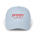 Poppy by the Shore Embroidered Dad Cap - Red
