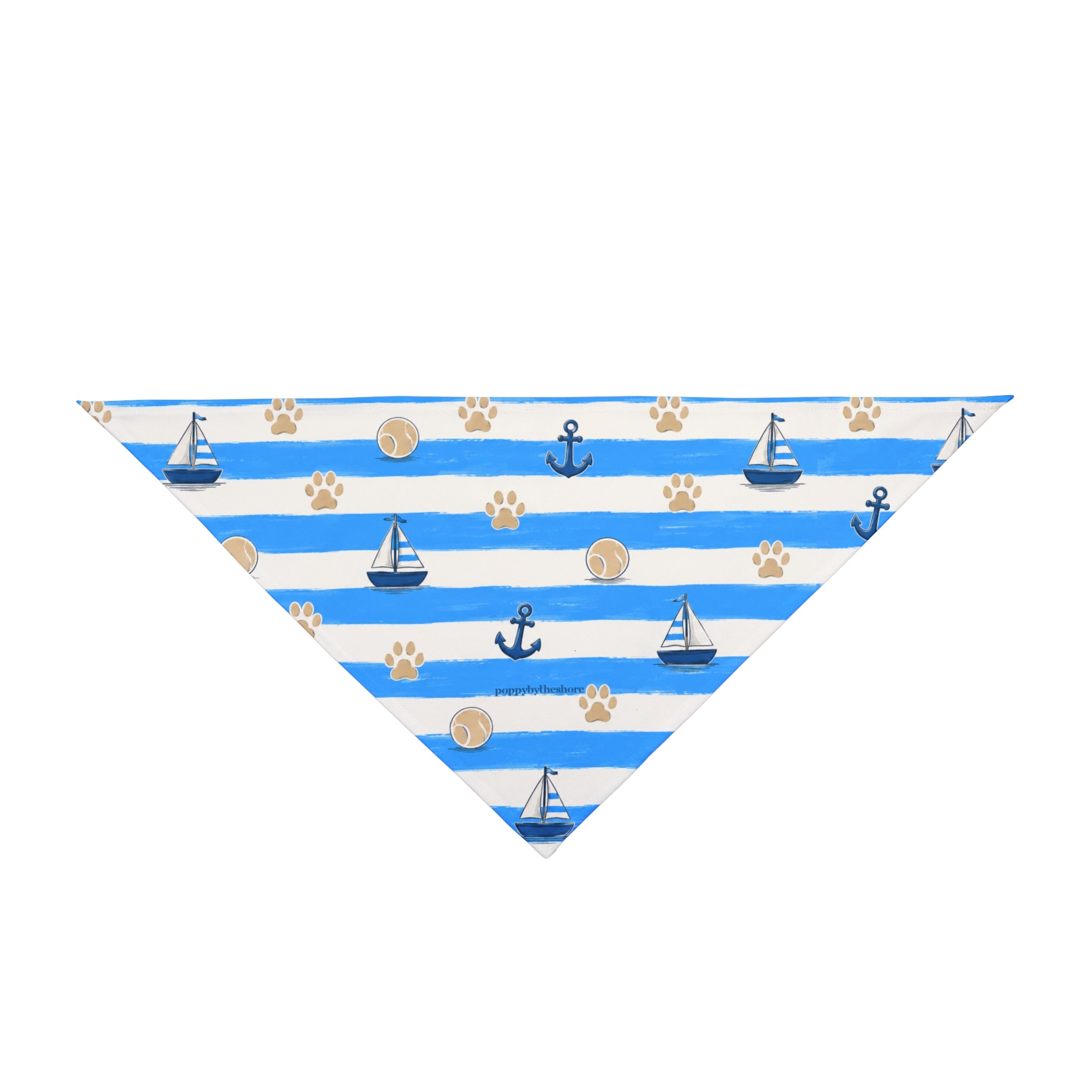 Paws & Stripes Pet Bandana - Blue