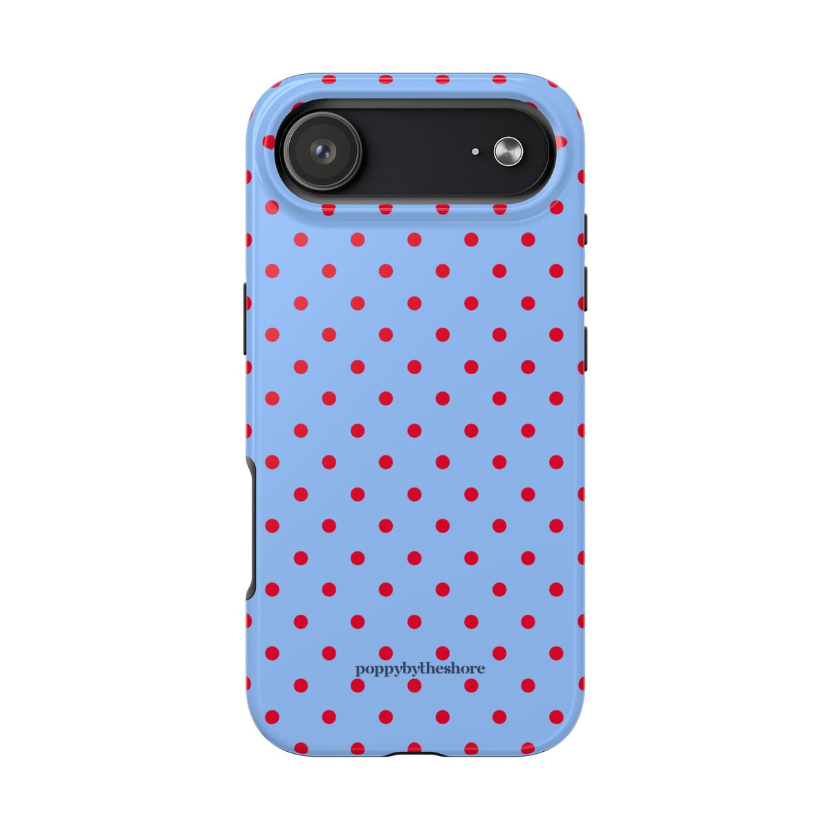 Poppy Blue & Red Polka Dot Phone Case